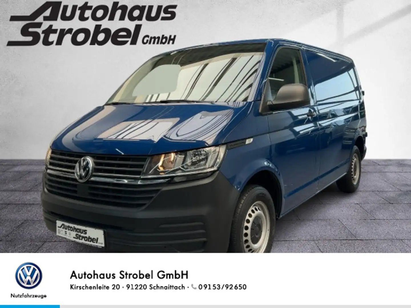 Volkswagen T6.1 Transporter T6.1 Kasten 2.0 TDI "Eco Profi" AHK Klima Tempo Modrá - 1