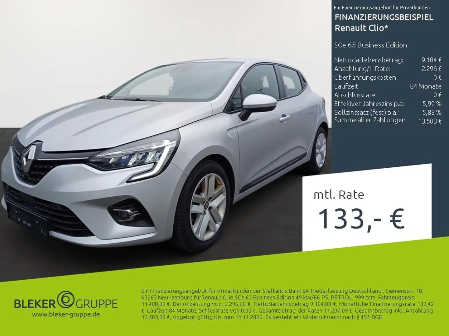 Renault Clio SCe 65 Business Edition Gris - 1