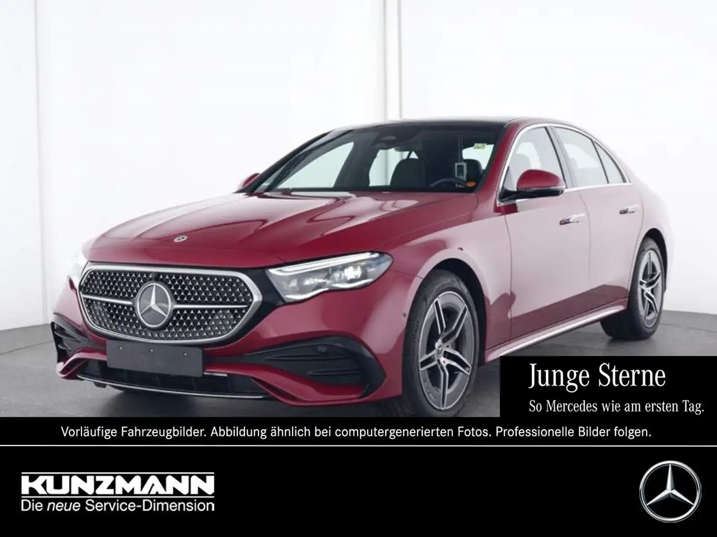 Mercedes-Benz E 450 4M AMG Panorama Distronic HeadUp 360° Czerwony - 1