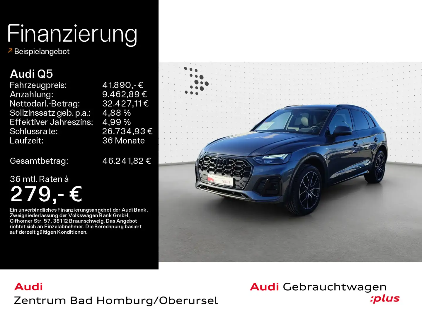 Audi Q5 SUV S line 50 TDI quattro*B&O*Optikpaket*AHK* Grau - 1