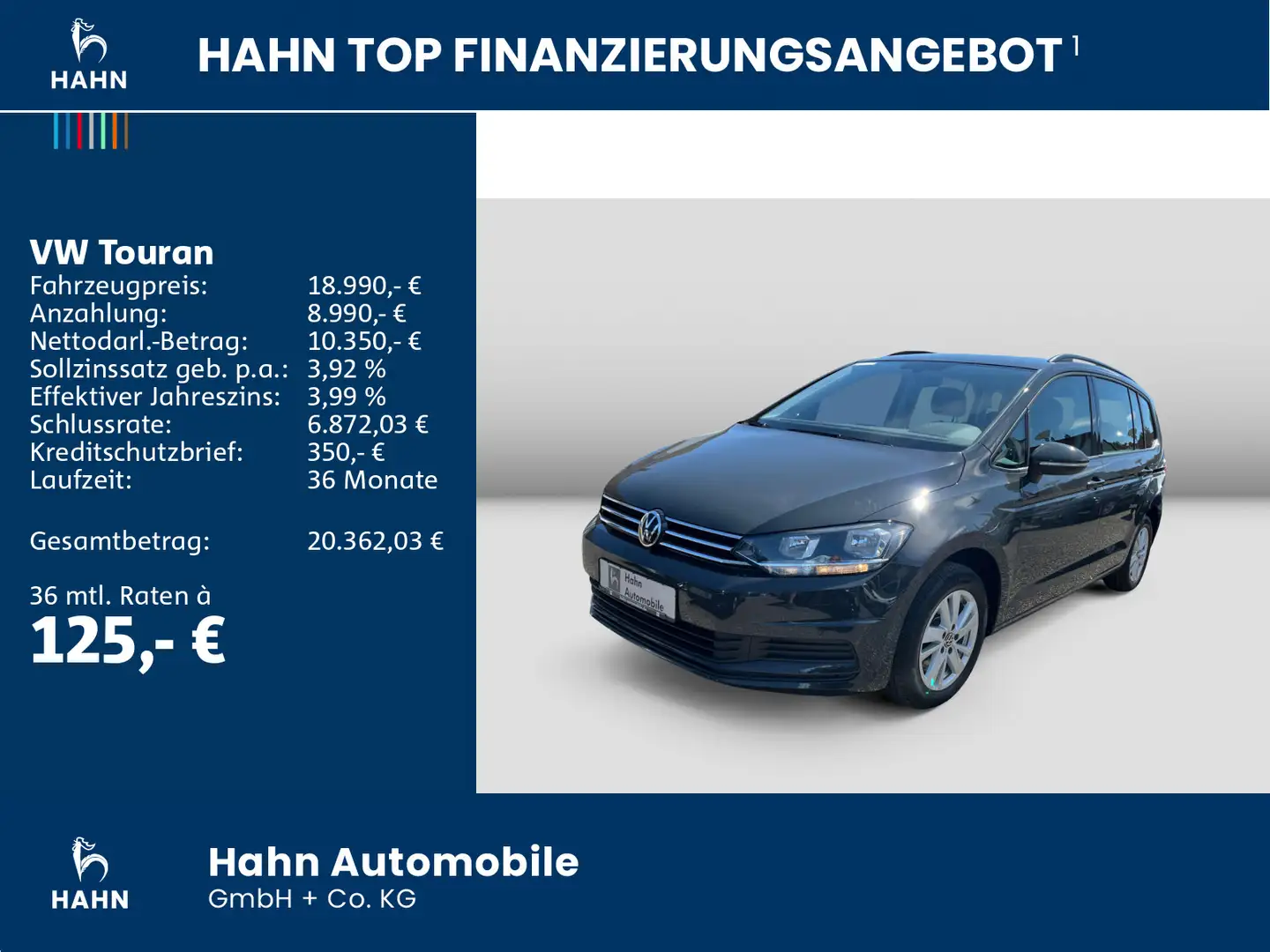 Volkswagen Touran 2.0TDI Comfortline ACC DCC Navi PDC Sitzh Grijs - 2