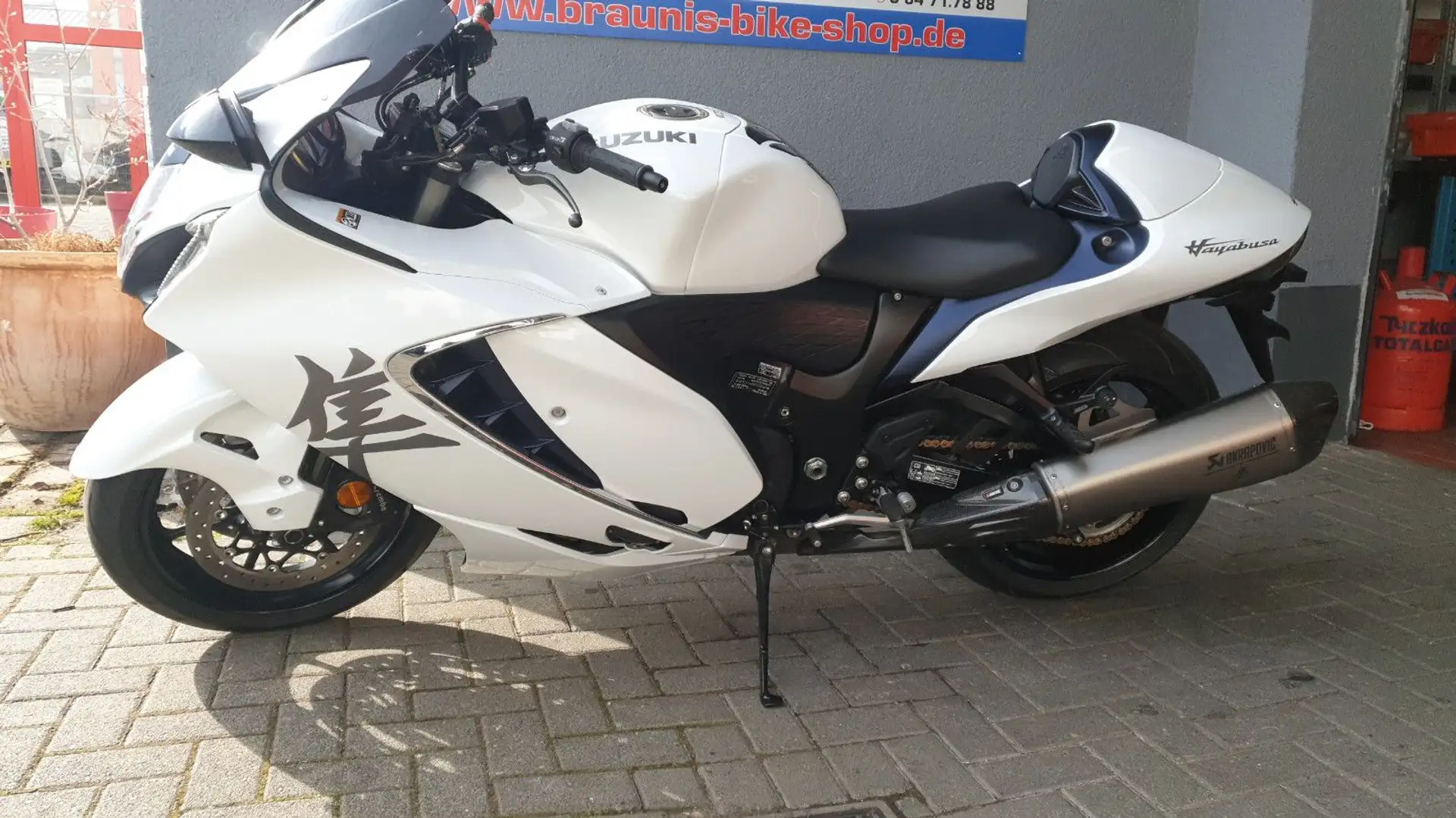 Suzuki GSX 1300 R Hayabusa Akrapovic Alb - 1