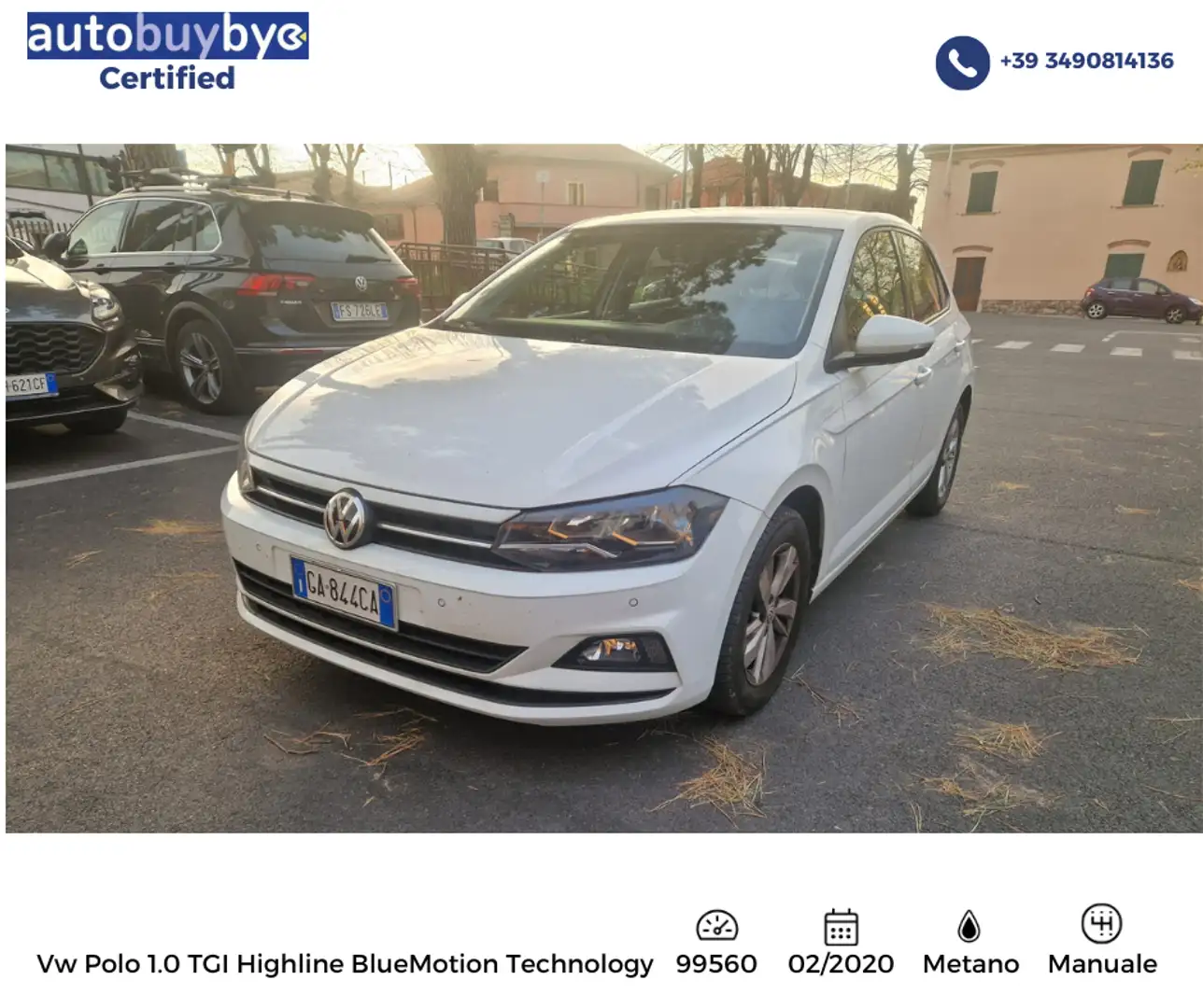 Volkswagen Polo Volkswagen Polo 1.0 tgi Highline 90cv my19 Weiß - 1