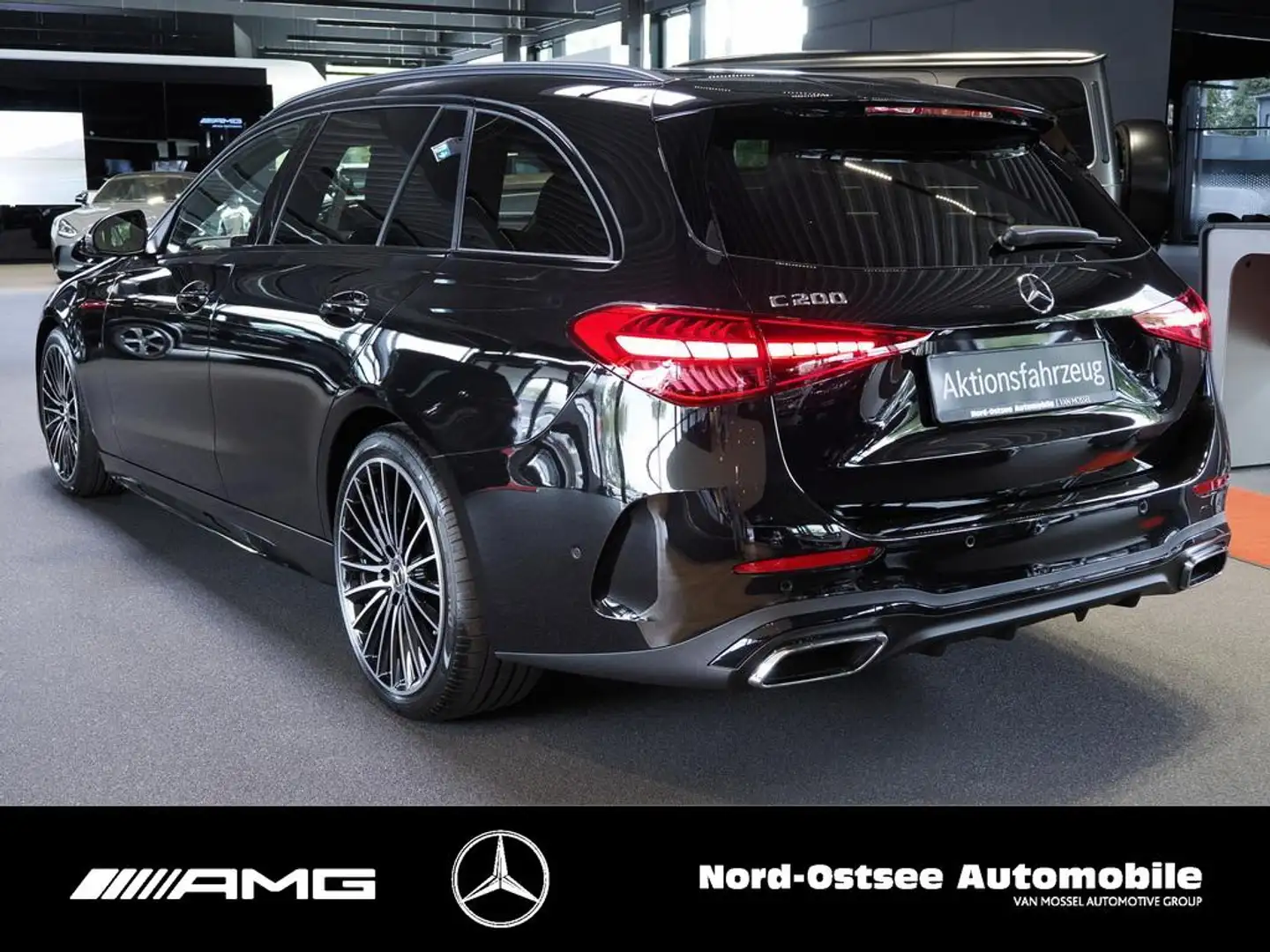 Mercedes-Benz C 200 T AMG-EDITION NIGHT PANO AHK DISTRON 360° Zwart - 2