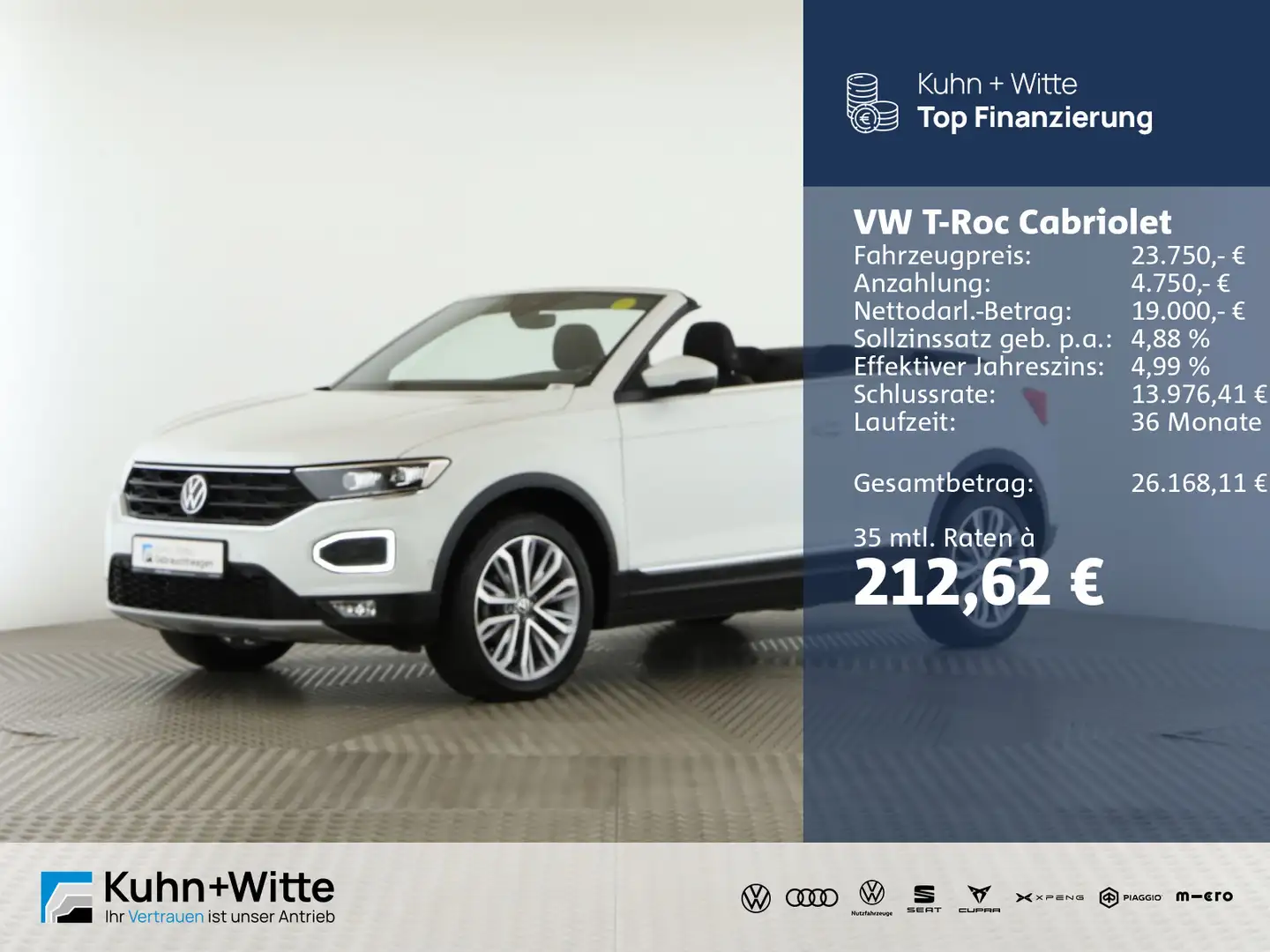 Volkswagen T-Roc 1.5 TSI Style *AHK*LED*RFK*Navi* Wit - 1