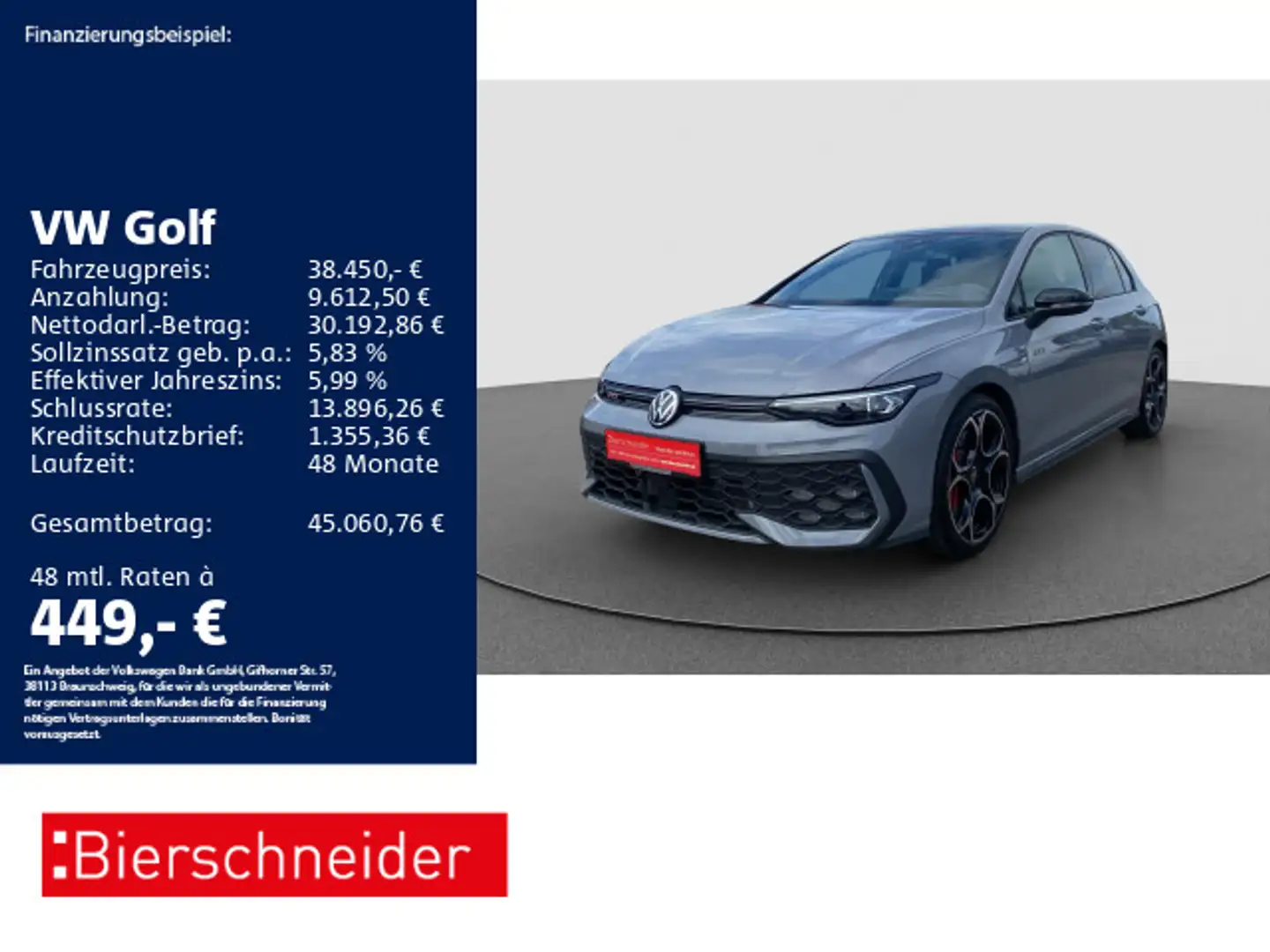 Volkswagen Golf GTI Golf 8 GTI 2.0 TSI DSG Black 19 AHK MATRIX PANO Grau - 1