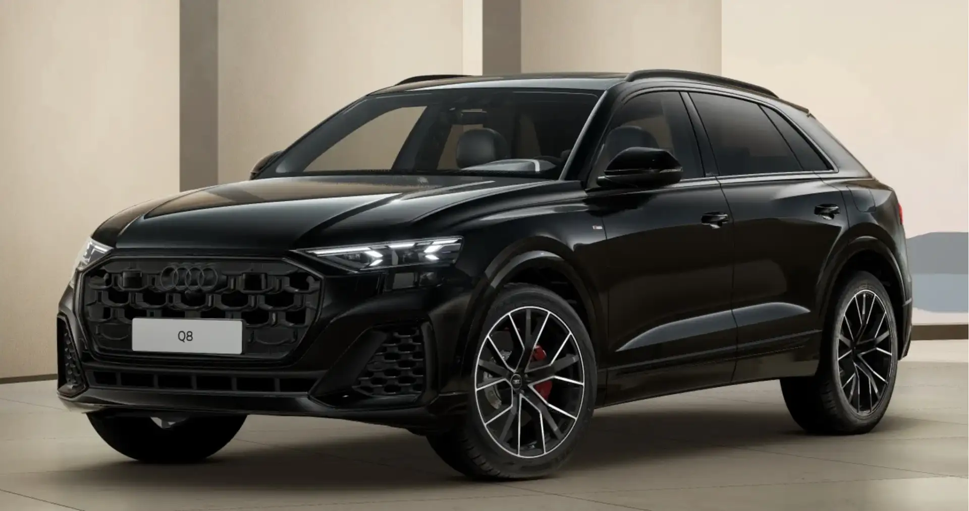 Audi Q8 55 TFSIe S-Line 4W sturing Pano Tour Park City B&O Zwart - 1