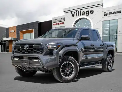 Black 2025 Toyota Tacoma TRD Sport Double Cab 4WD Pickup Truck Four-Wheel Drive 8-Speed Automatic