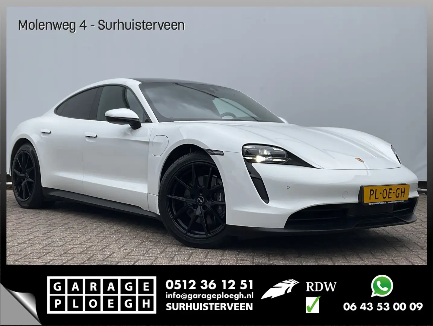 Porsche Taycan 408PK Bose Leer Pano.dak Headupdisplay Perfect moo Bílá - 1