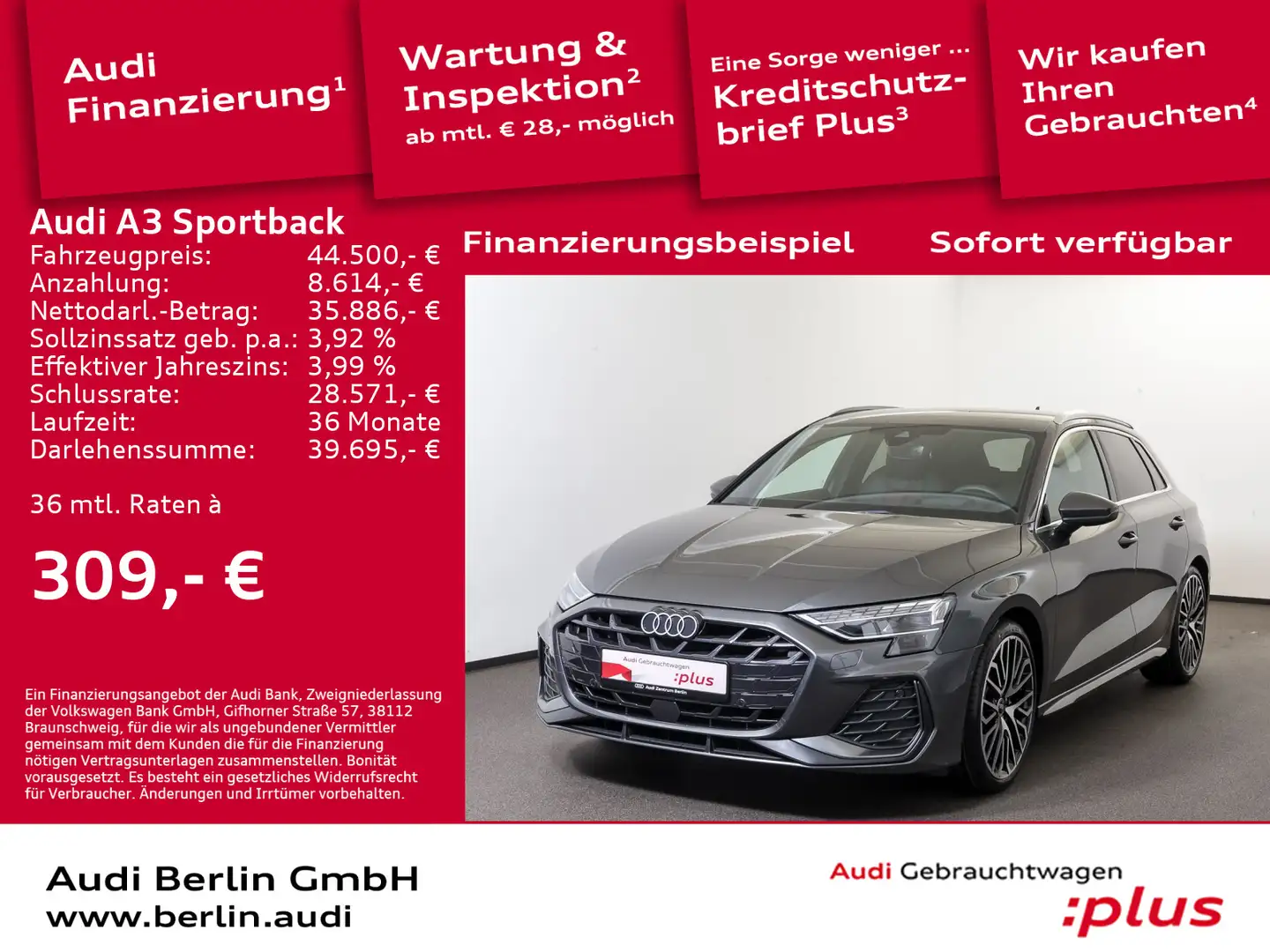 Audi A3 S line 35 TFSI S tr. AHK HUD SONOS Grijs - 1