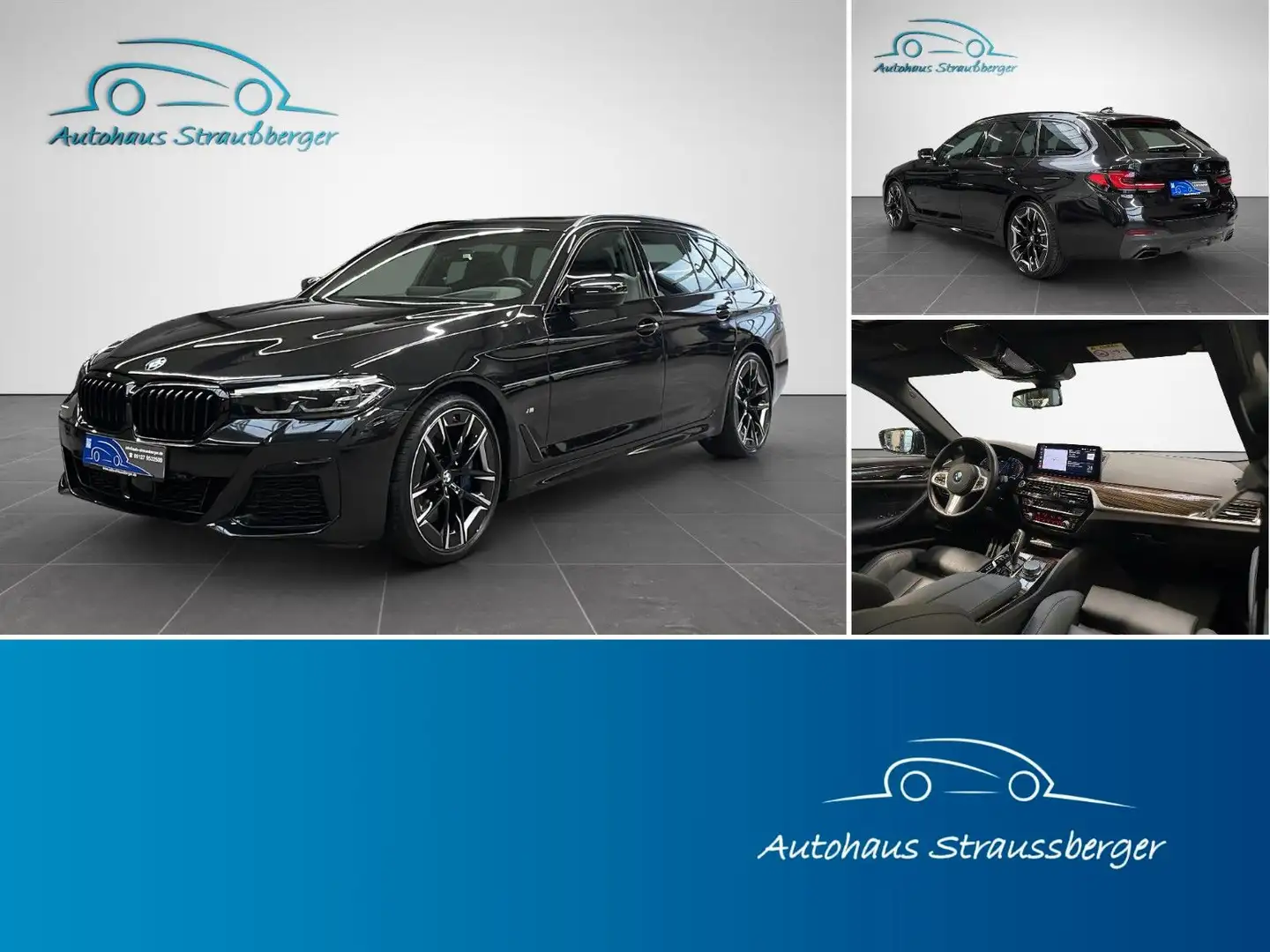 BMW 530 xd Touring M-Sport ACC PANO STHZ H/K QI 360° Zwart - 1