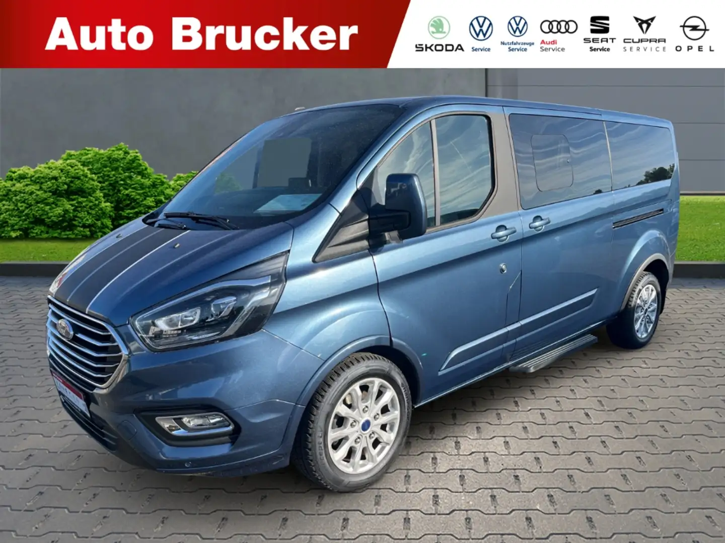 Ford Tourneo Custom Kombi 320 L2 Titanium X 2.0 TDCI Mild Hybrid Bleu - 1