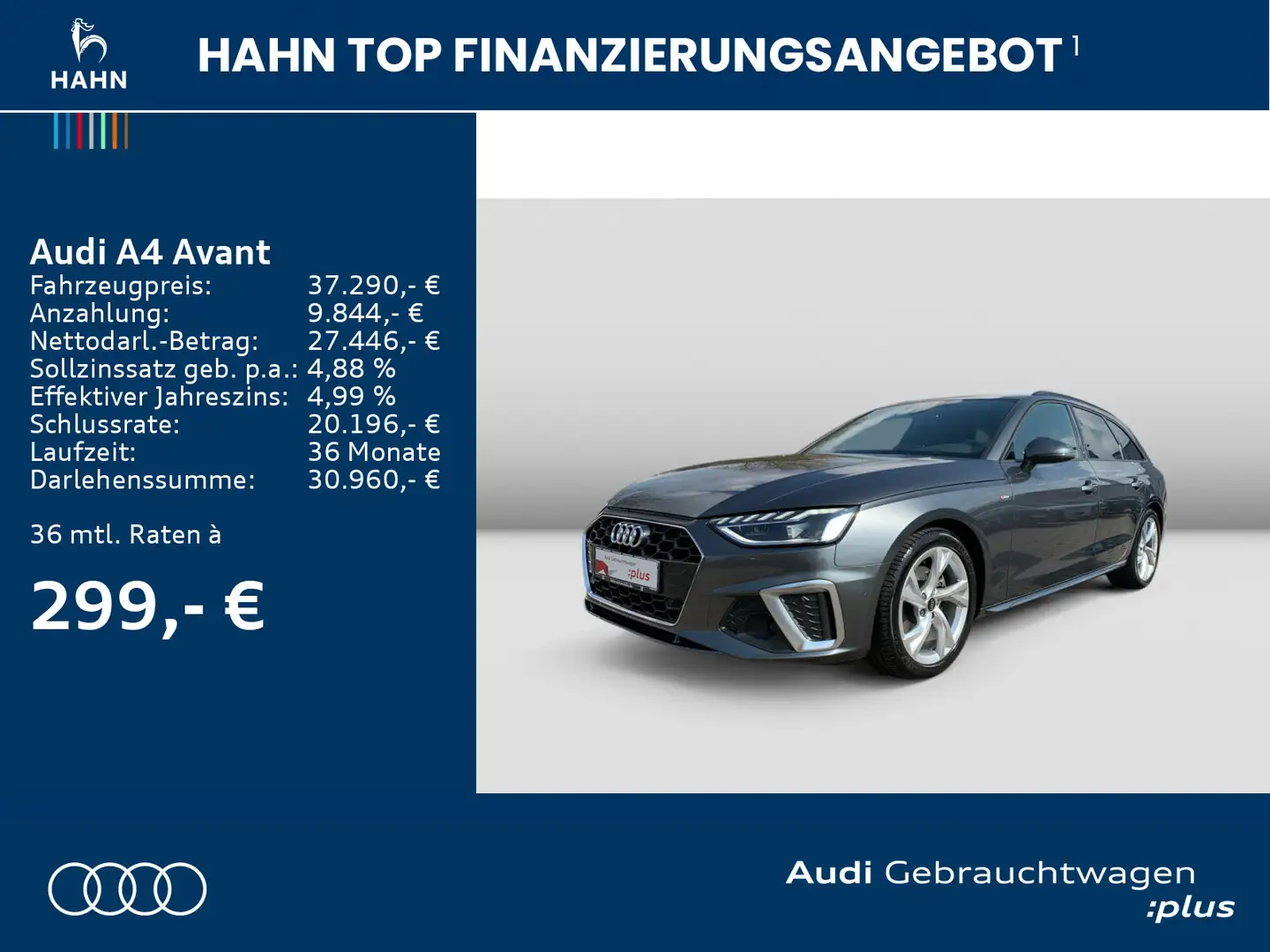 Audi A4 35 TFSI S line S tronic AHK LED Cam Grau - 2