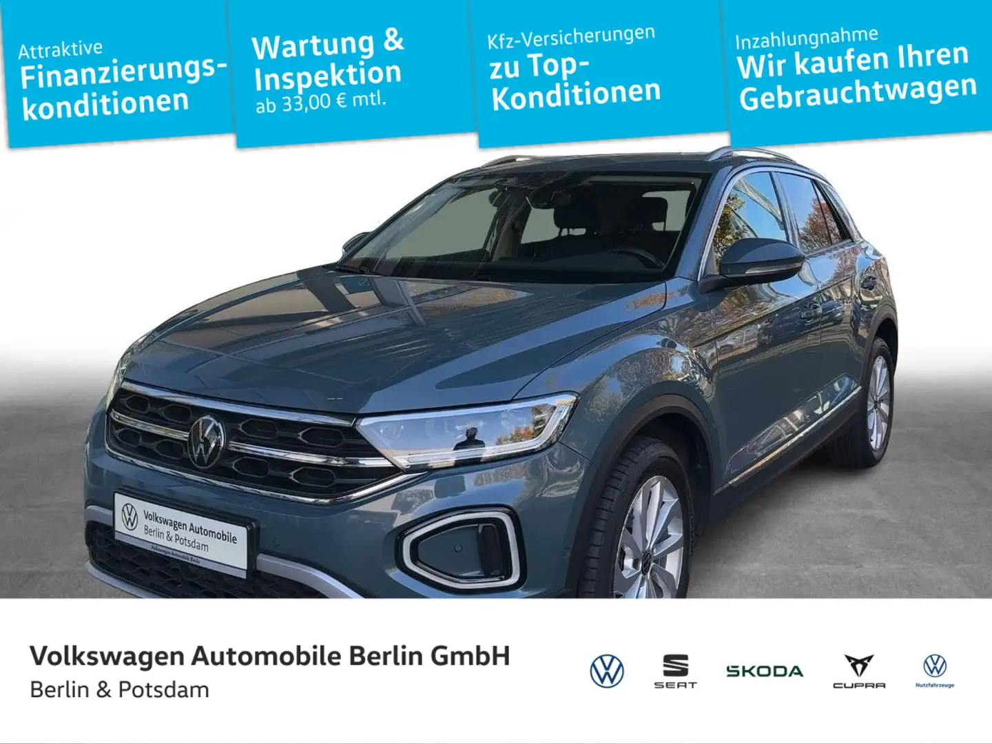 Volkswagen T-Roc Style 1.5 l TSI Fahrschulwagen Navi AHK LE Blu/Azzurro - 1