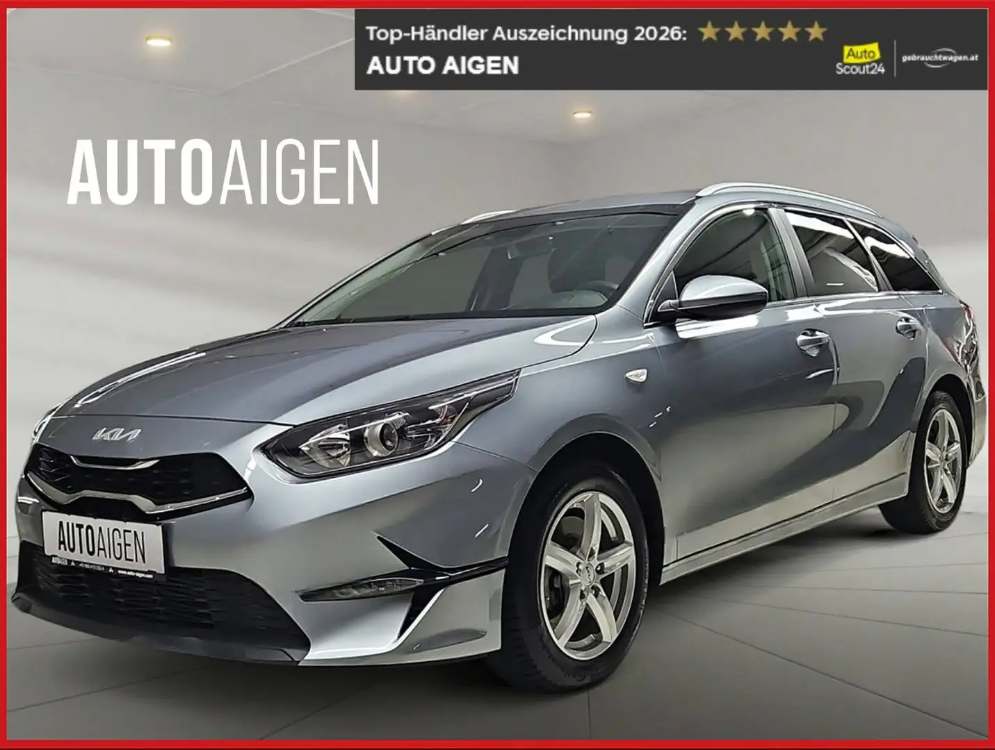 Kia Ceed SW / cee'd SW 1,6 CRDi * WERKSGARANTIE * 1. BESITZ * AHK * KAMERA * SHZ * KLIMA * NAVI * Silber - 1