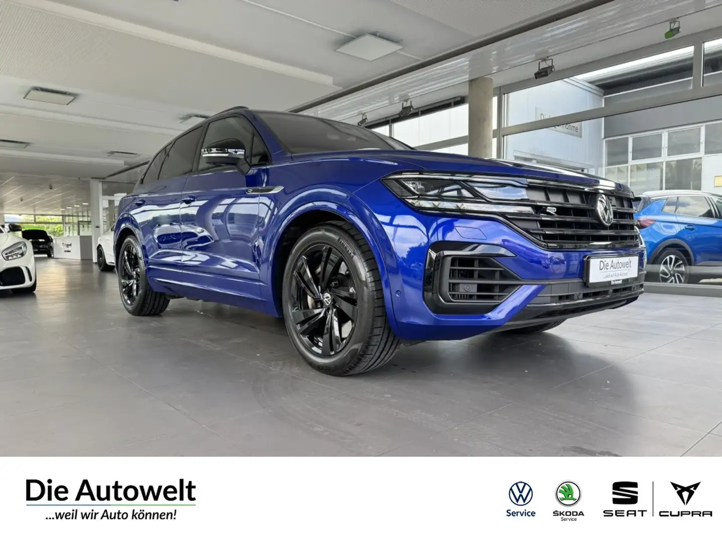 Volkswagen Touareg R 3.0 TSI V6 eHybrid 4M NAVI LED AHK KAMERA Blau - 1