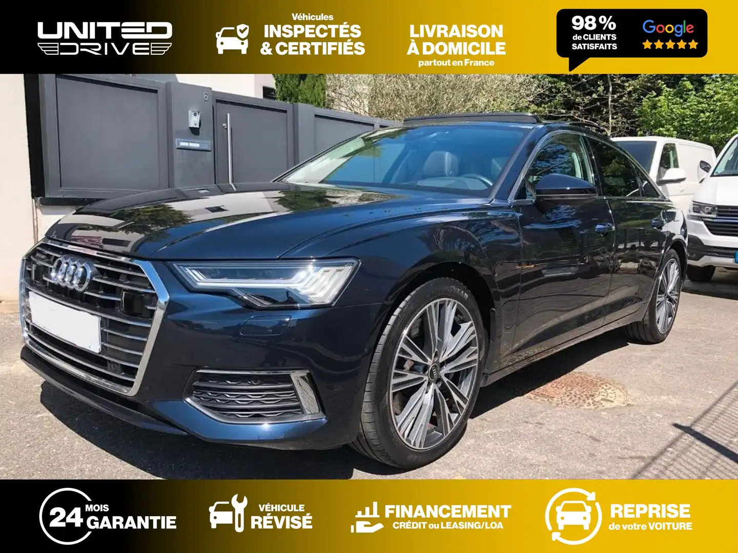 Audi A6 50 TFSI e quattro S tronic 299ch Grijs - 1