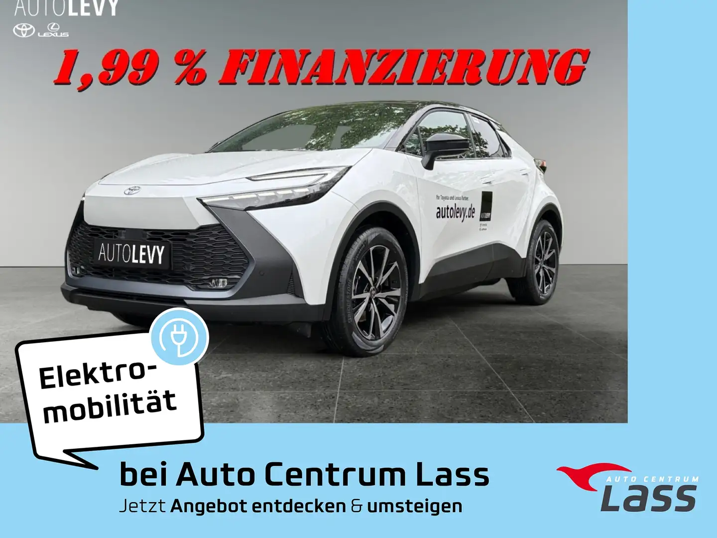 Toyota C-HR Plug-In Teamplayer +Technik-Paket+1,99 % Wit - 1