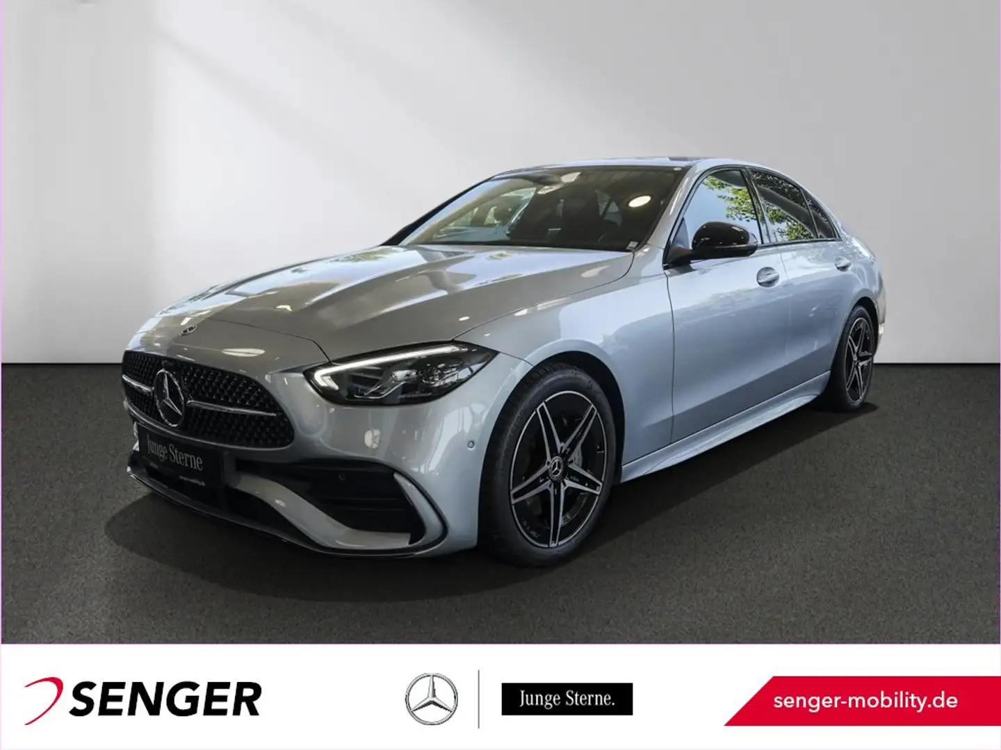 Mercedes-Benz C 200 AMG Line Night LED AHK 360°-Kamera Ambient Silber - 1