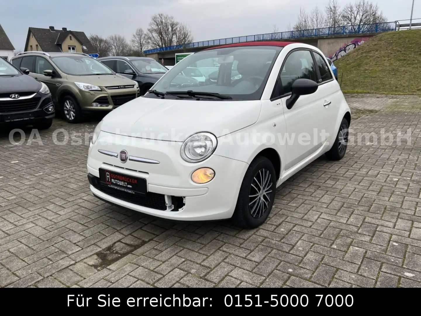 Fiat 500C Cabrio Scheckheft Parksensoren Alufelgen Blanco - 1