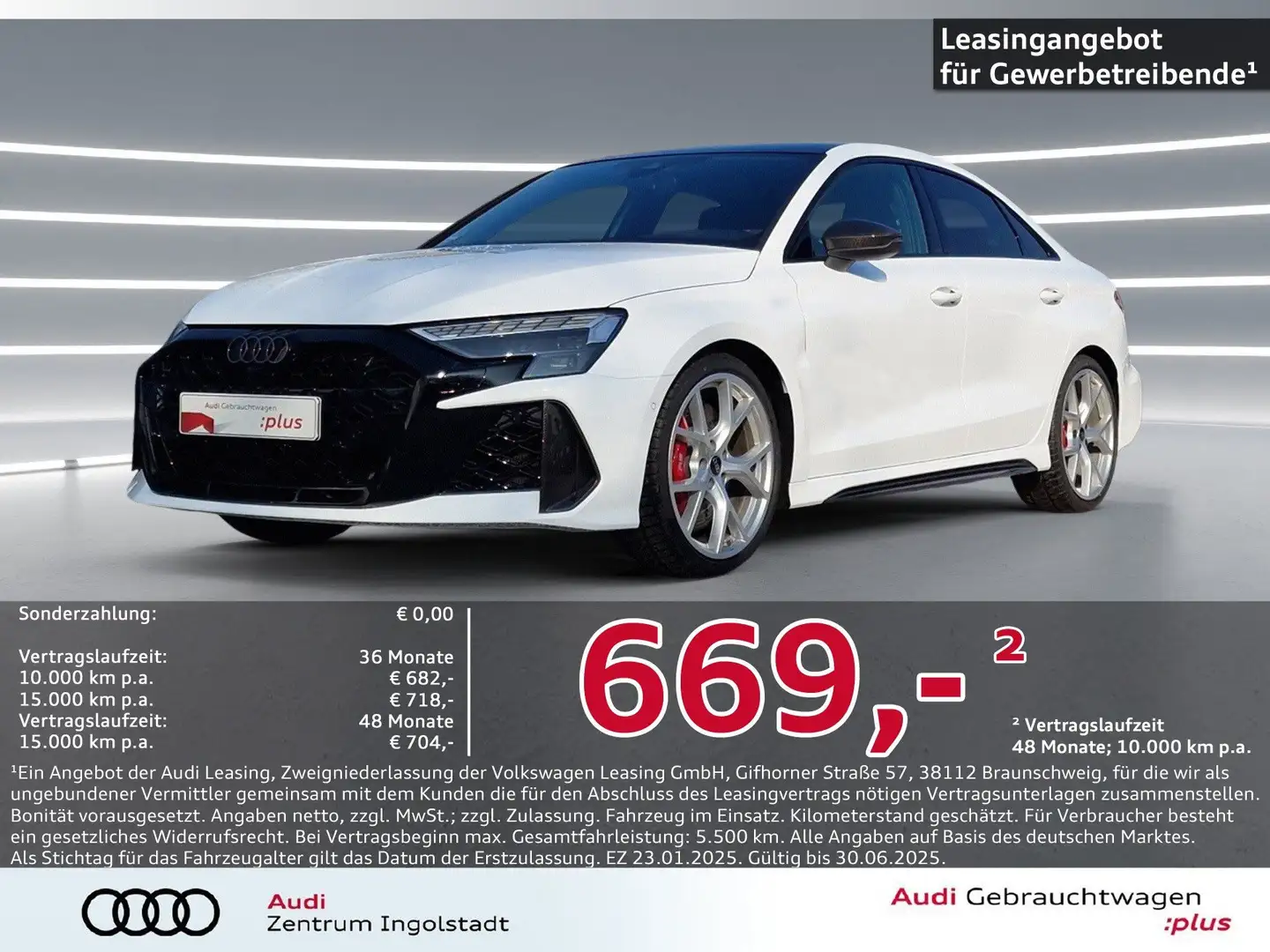 Audi RS3 Limousine MATRIX Pano RS-AGA Carbon 280km/h Weiß - 1