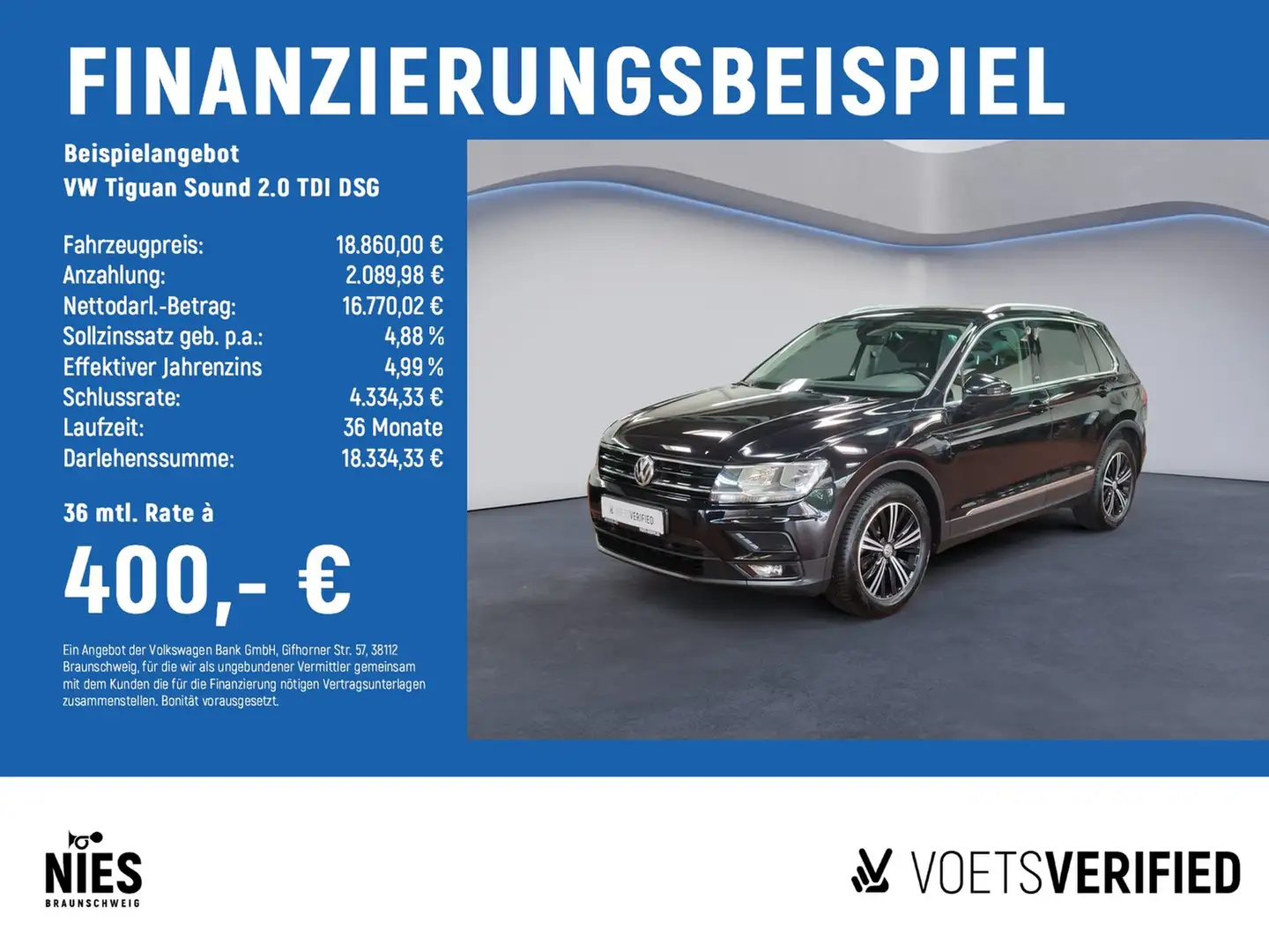 Volkswagen Tiguan Sound 2.0 TDI DSG AHK+STANDHZG+SHZ Fekete - 2