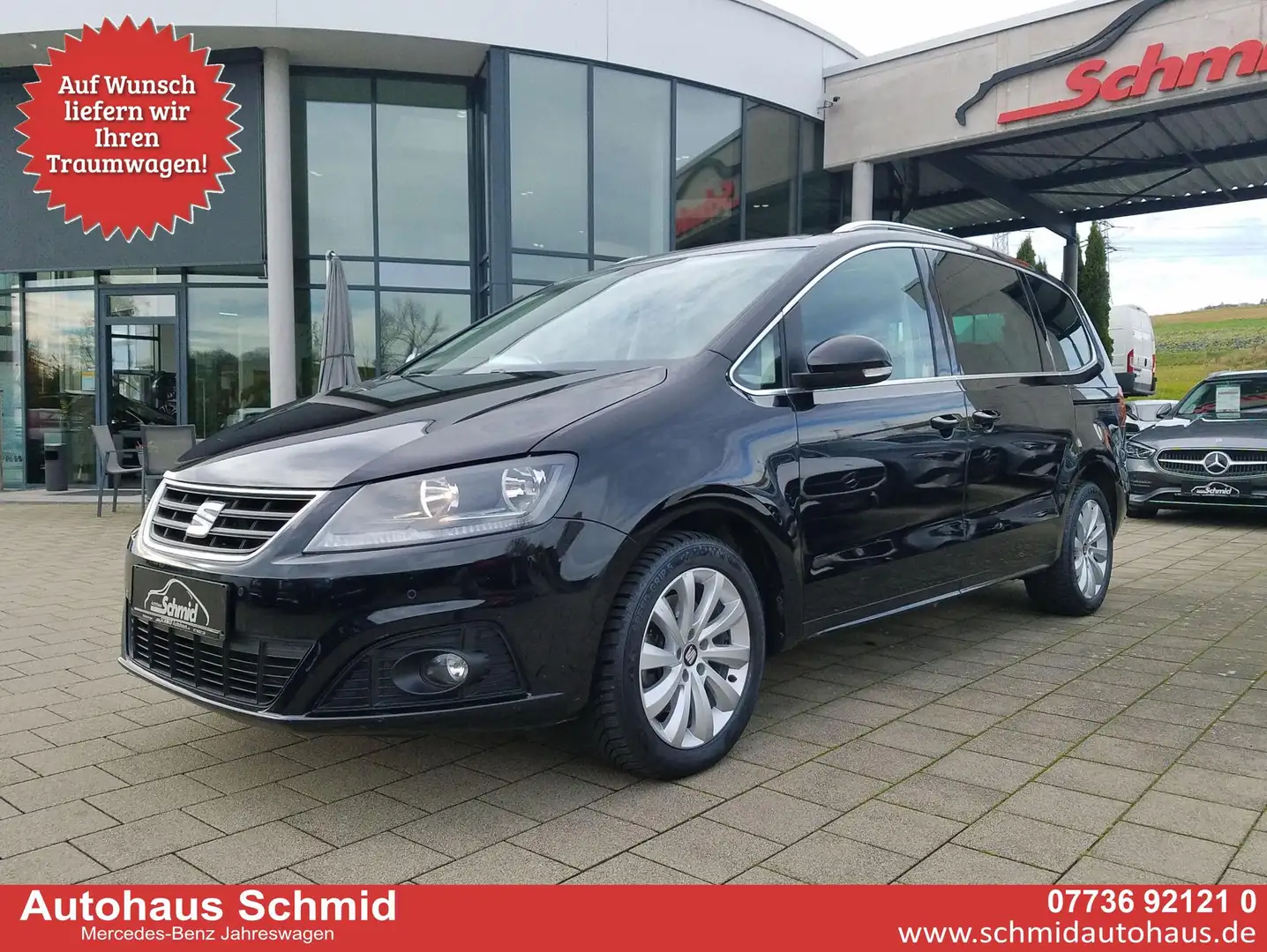 SEAT Alhambra 2.0 TDI, AHK, Lifestyle, Klima, Pano, 7 Sitzer,... Zwart - 1