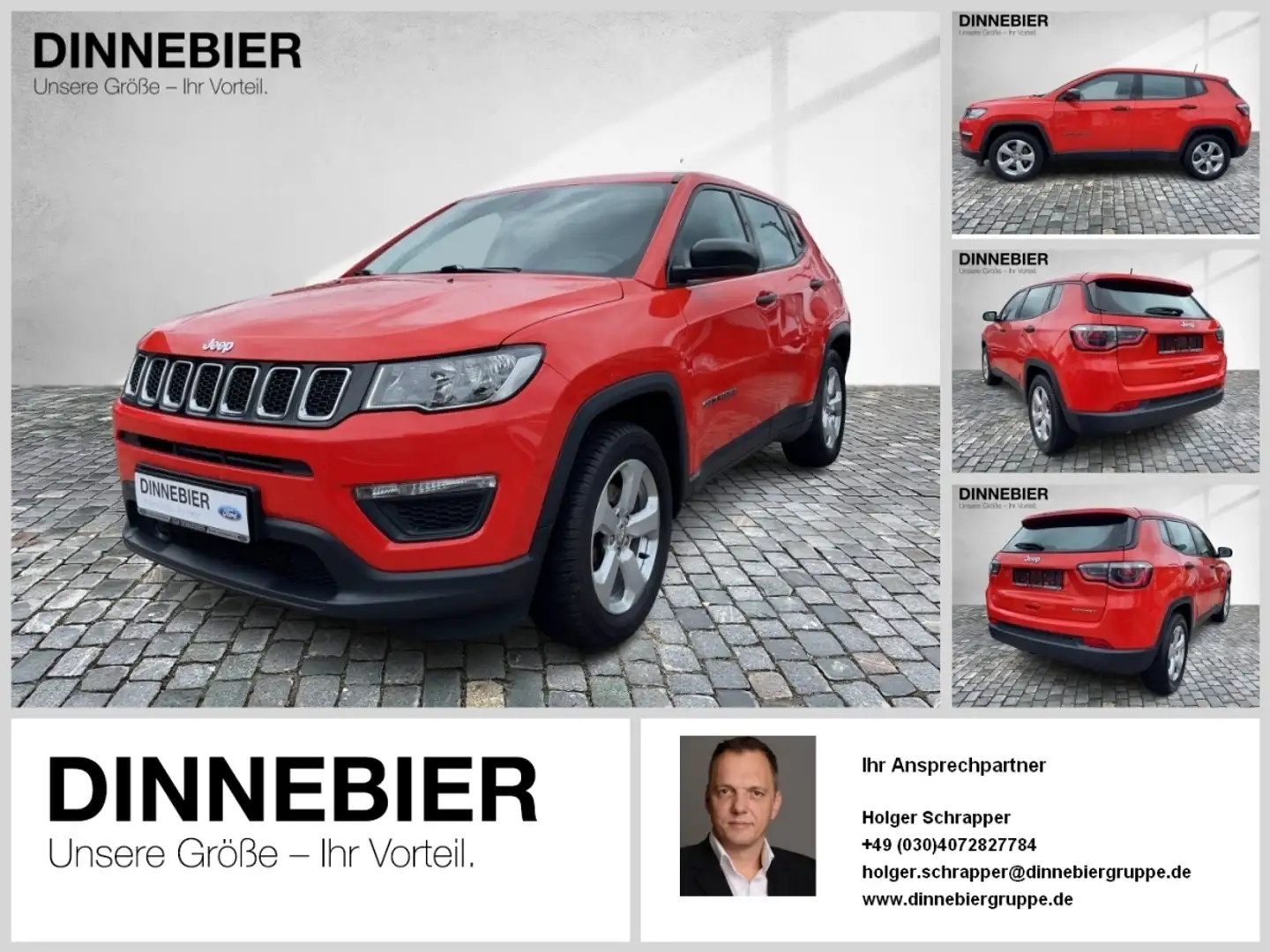 Jeep Compass Sport FWD*AC*RDKS*Tempom*GJR*PreColAss Orange - 1