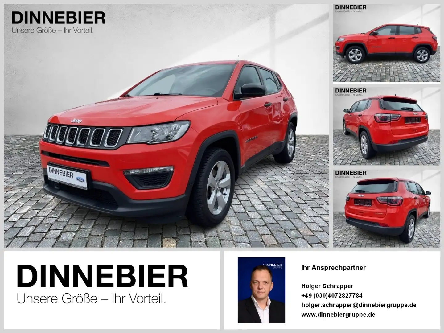 Jeep Compass Sport FWD*AC*RDKS*Tempom*GJR*PreColAss Orange - 1