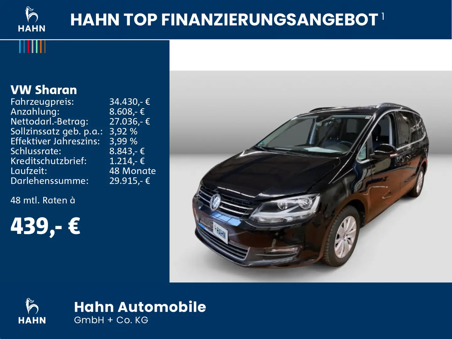 Volkswagen Sharan 1.4TSI DSG Comfortline ACC Navi PDC Pano Schwarz - 2