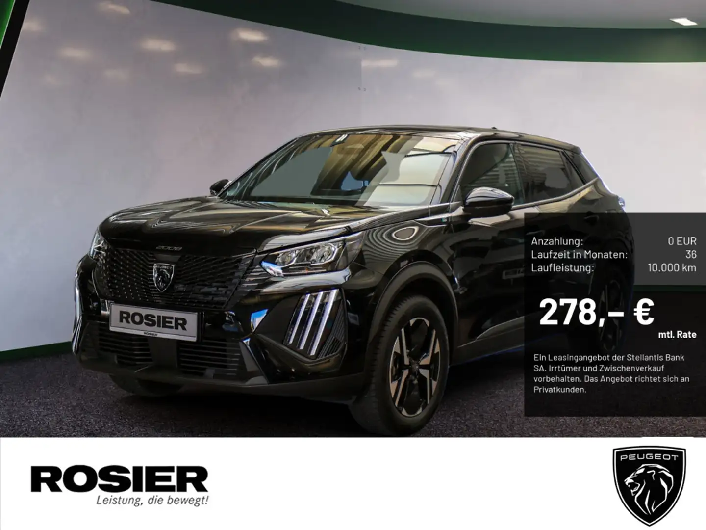 Peugeot e-2008 BUSINESS Elektromotor 156 LED NAVI SHZ Noir - 1