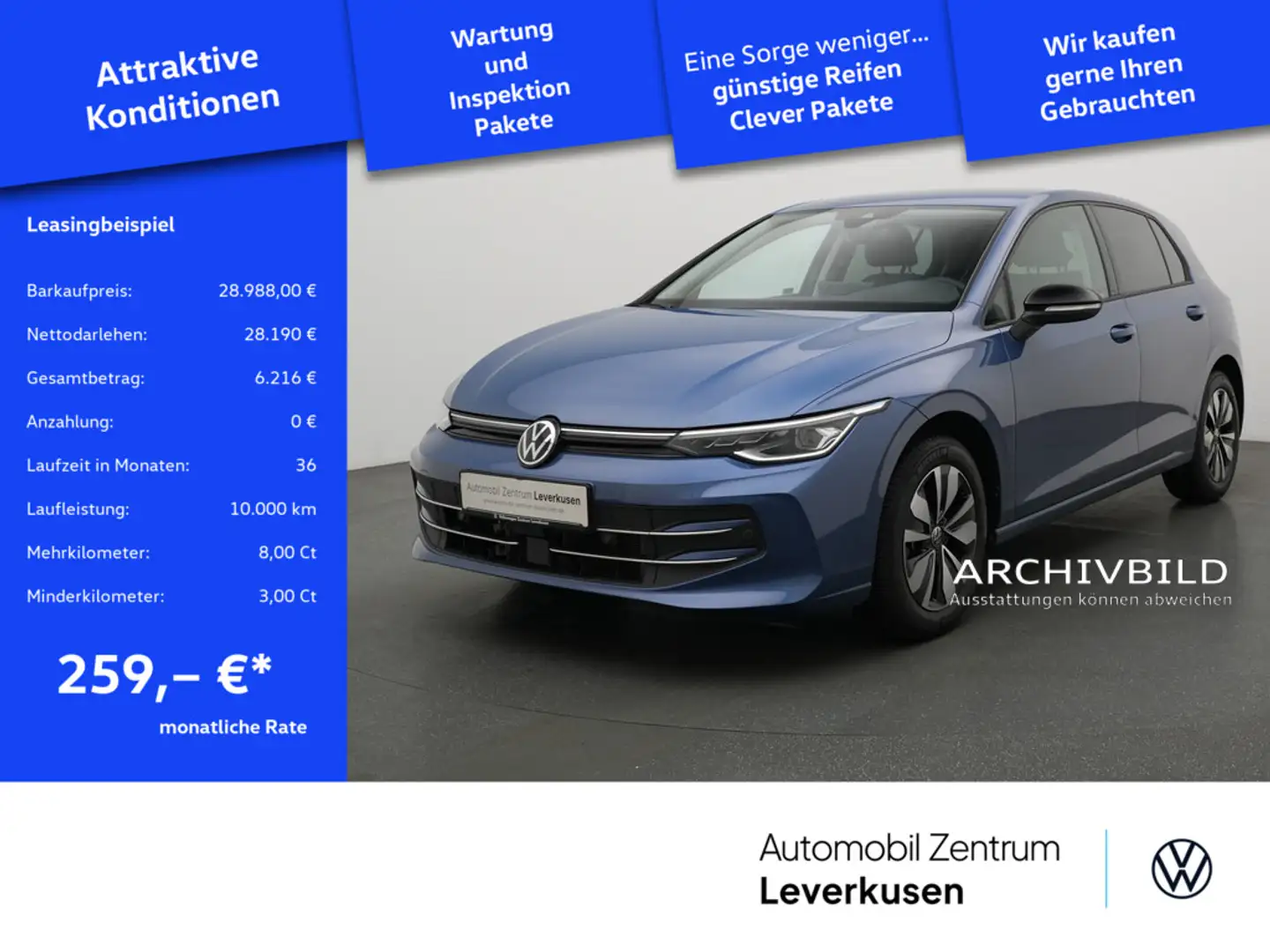Volkswagen Golf VIII Goal DSG CARPLAY SHZ PDC NAVI MATRIX Schwarz - 1