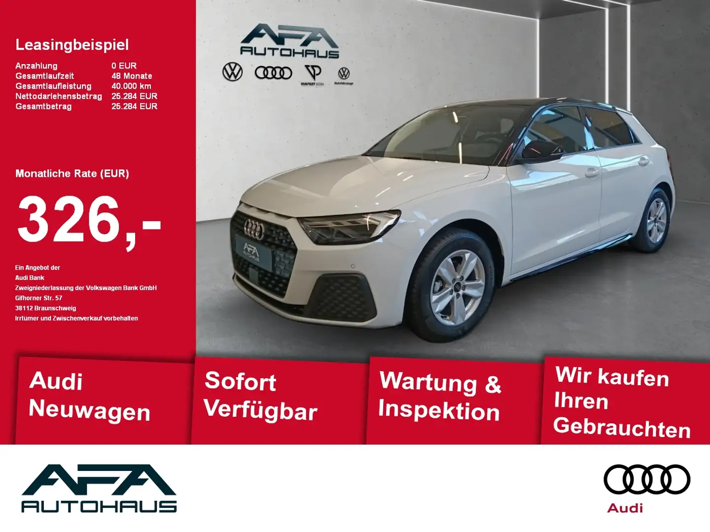 Audi A1 Sportback 25 1.0 TFSI *Klima*LED*PDC*Shzg* Weiß - 1