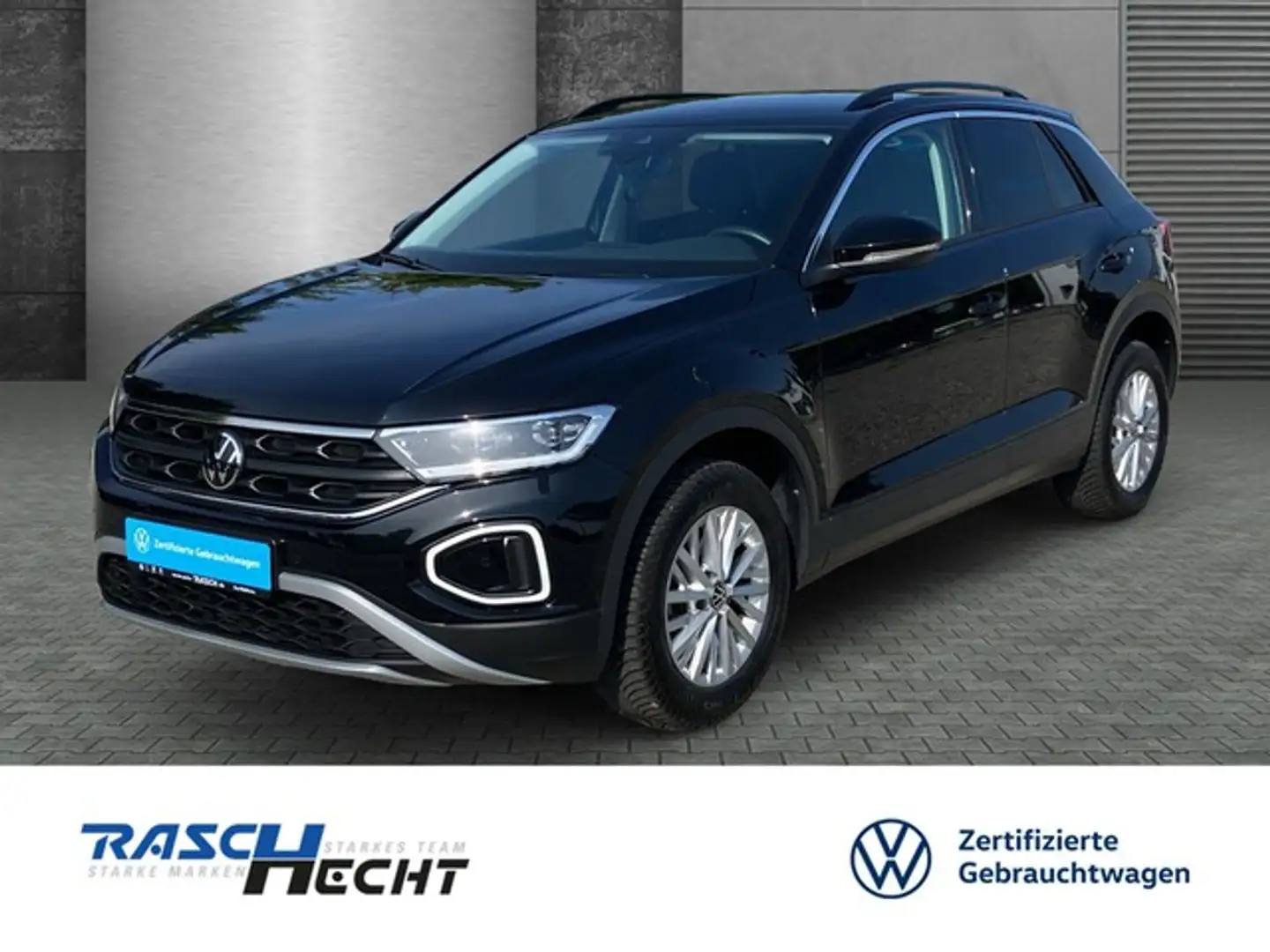 Volkswagen T-Roc Life 1.0 TSI*LED*NAVI*SHZ* Schwarz - 1