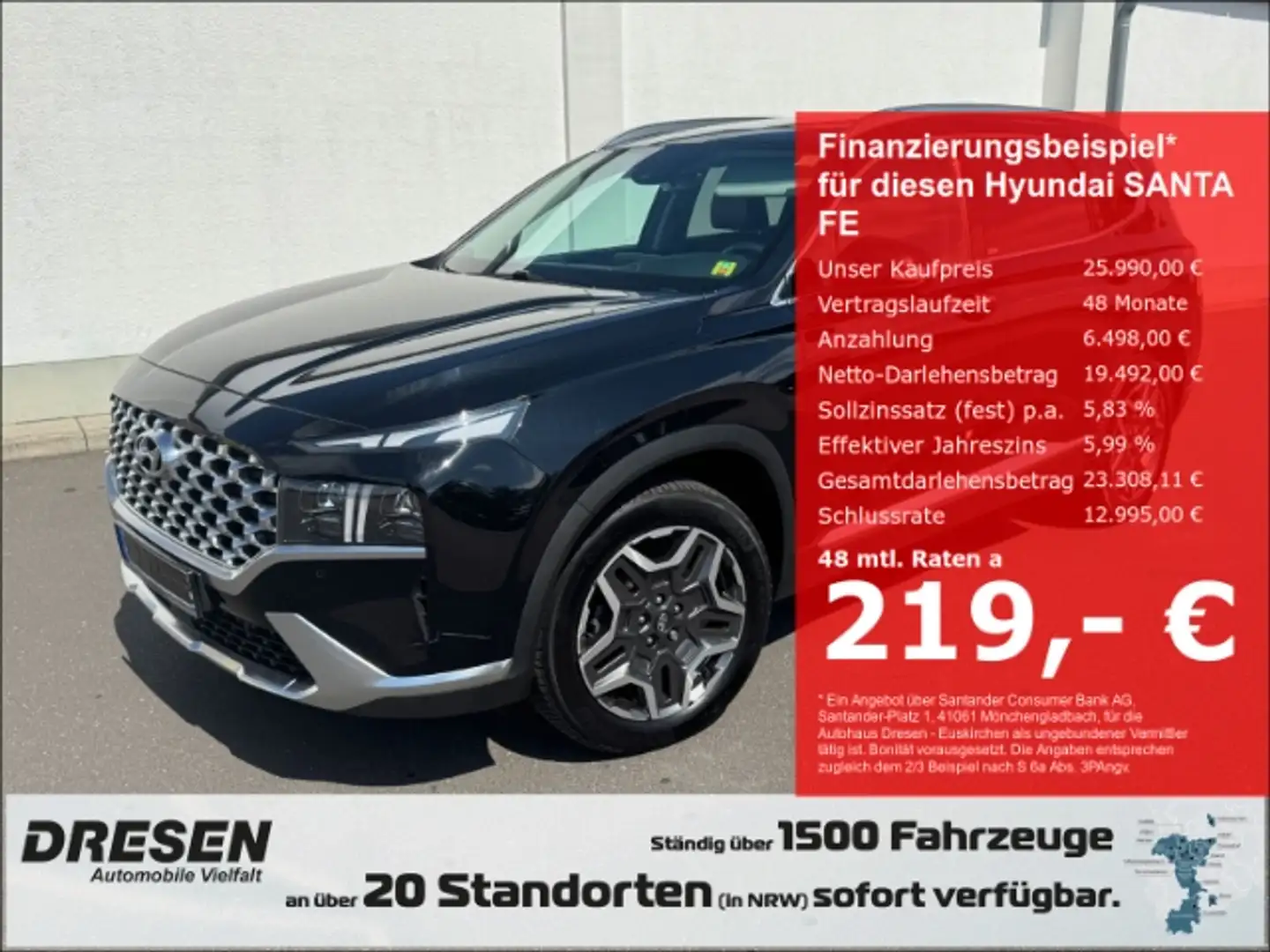 Hyundai SANTA FE Prime PHEV 4WD 1.6 T-GDI ALLRAD NAVI LEDER LED Чёрный - 1