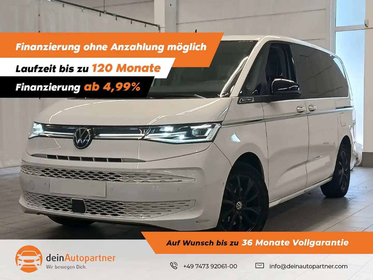 Volkswagen T7 Multivan 2.0 TDI NAVI/LED/LEDER/STHZ/ACC/RFK Weiß - 1