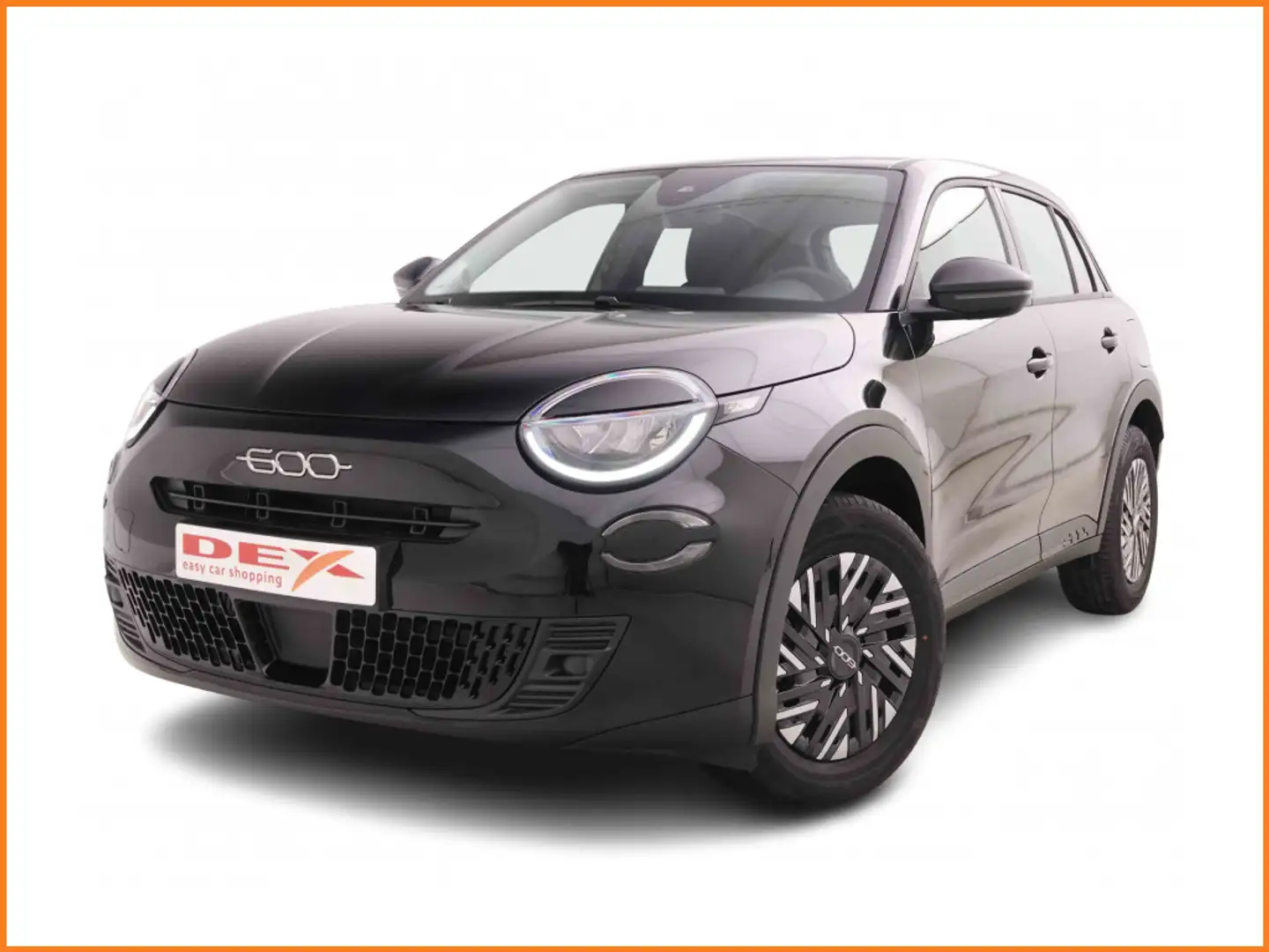 Fiat 600 1.2T Hybrid DCT Pop + Winter Pack + LED + Car Play Noir - 1