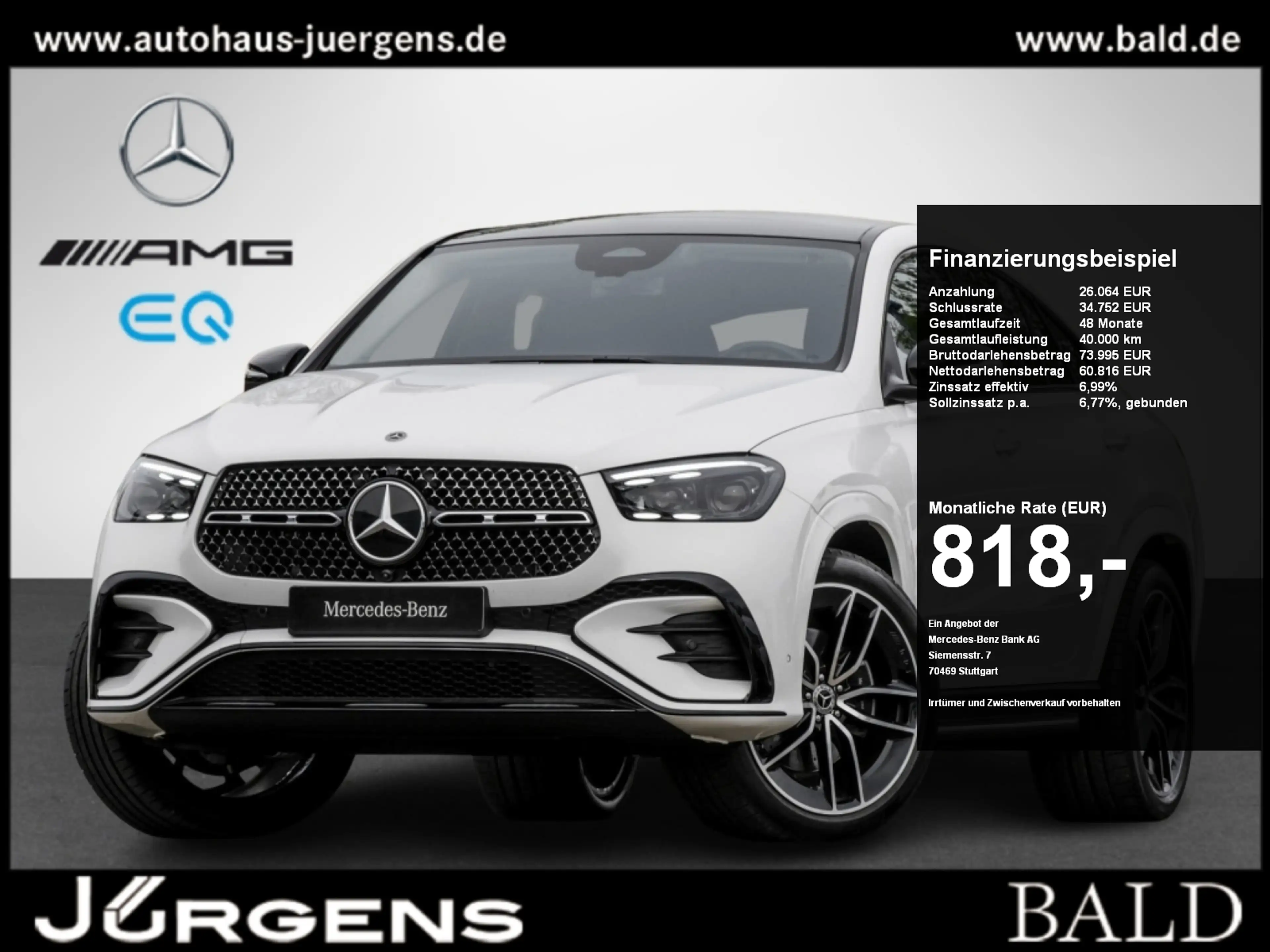 Mercedes-Benz GLE 450 d 4M Cp AMG-Sport/Pano/Sitzkl/HUD/360/22