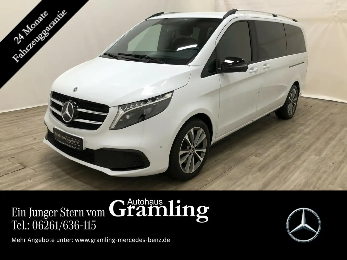 Mercedes-Benz V 300 d Avantgarde Ed lang Pano*AHK*Distr*8 Sitz Blanc - 1