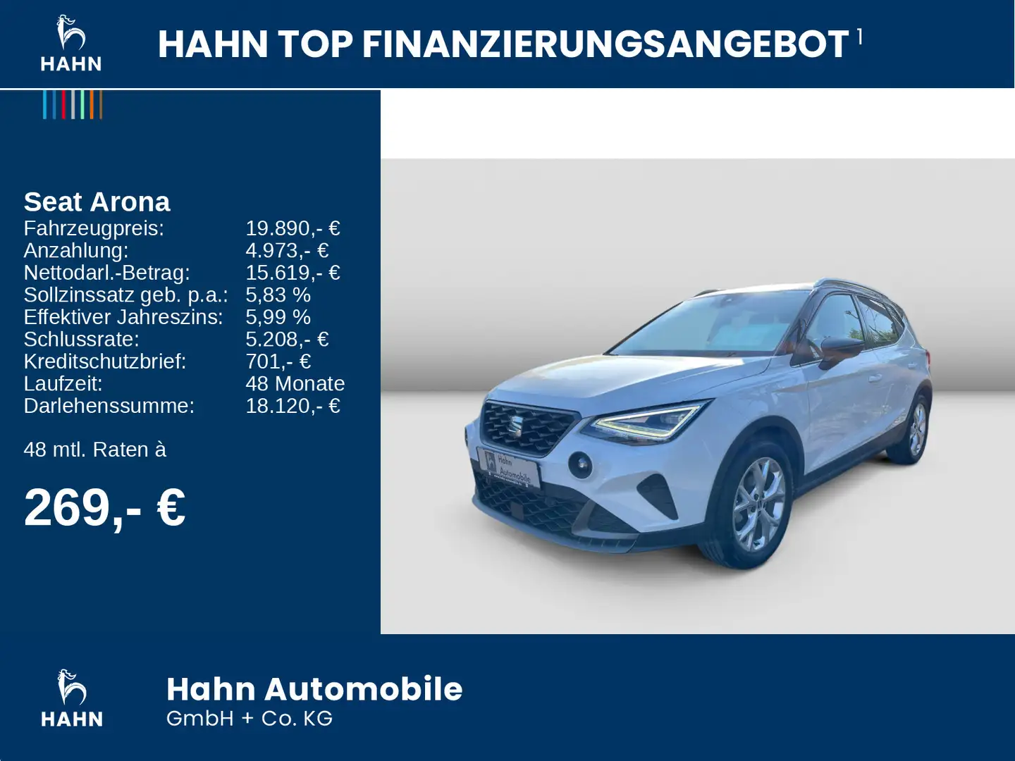 SEAT Arona FR 1.0TSI DSG LED CAM Parklenkassistent Weiß - 2