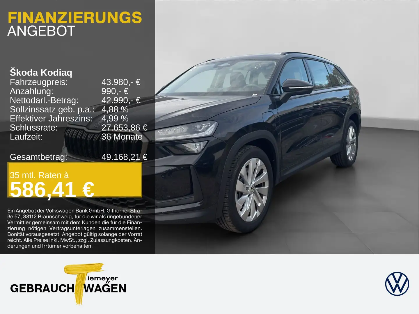 Skoda Kodiaq 1.5 TSI iV SELECTION LM19 LEDER PANO NAVI Schwarz - 1