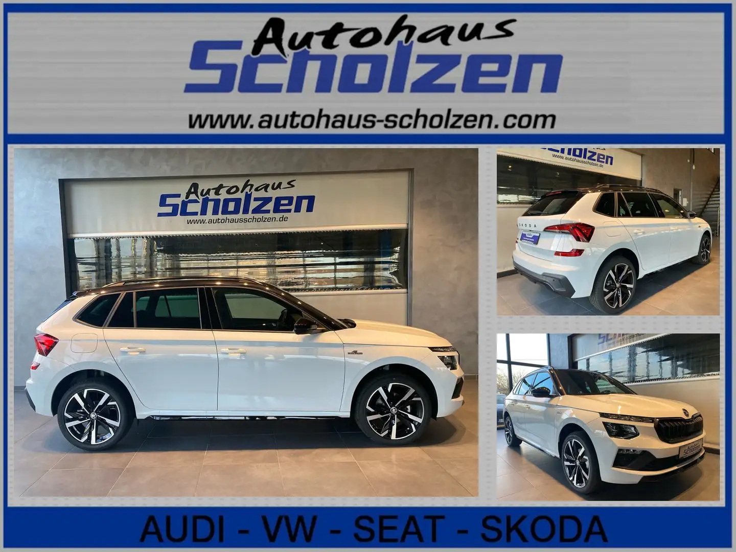 Skoda Kamiq Monte Carlo 1.0 TSI DSG Kamera App Weiß - 1