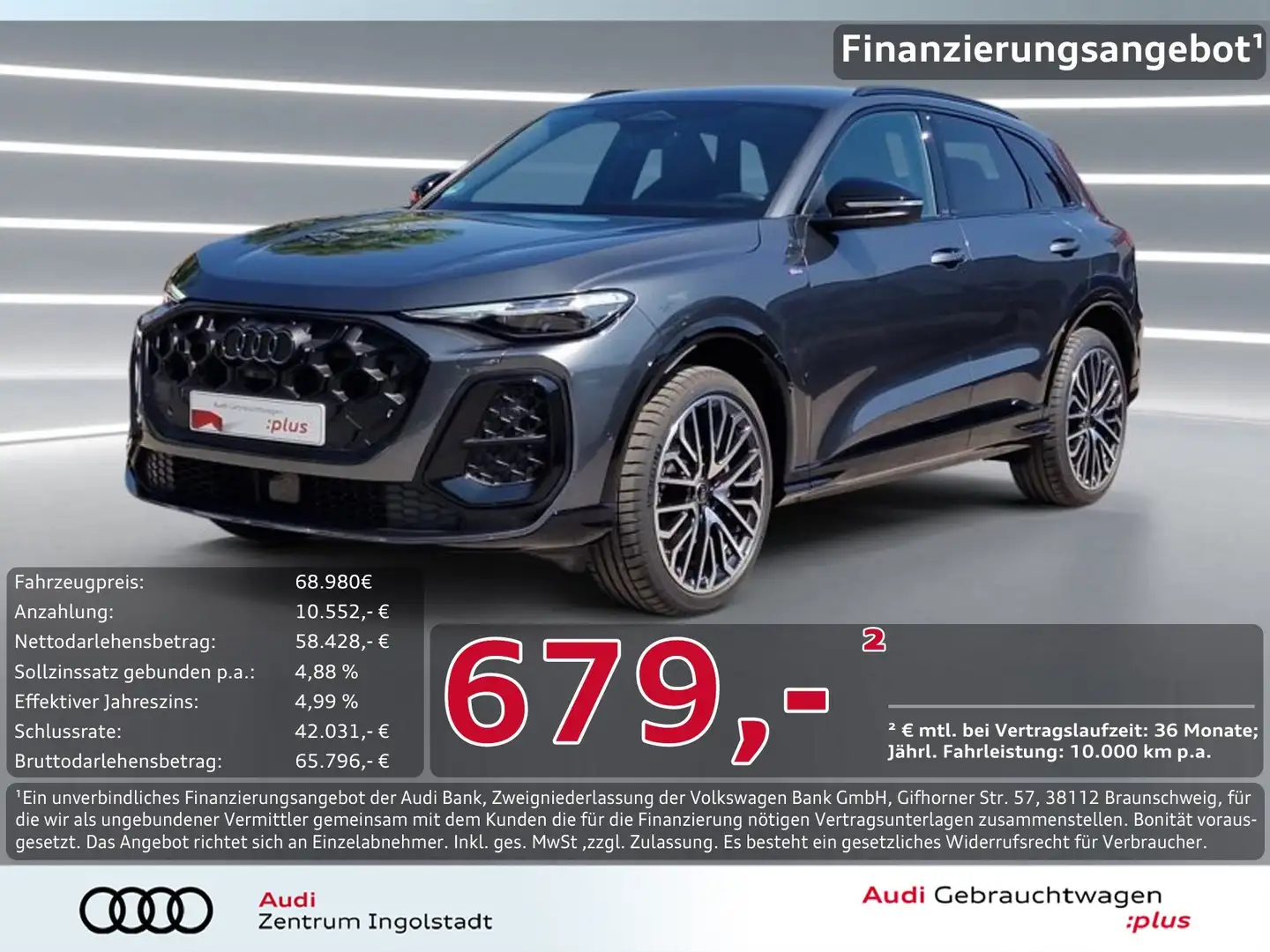 Audi Q5 TDI qu S line edition one Tech plus 21" AHK Grau - 1