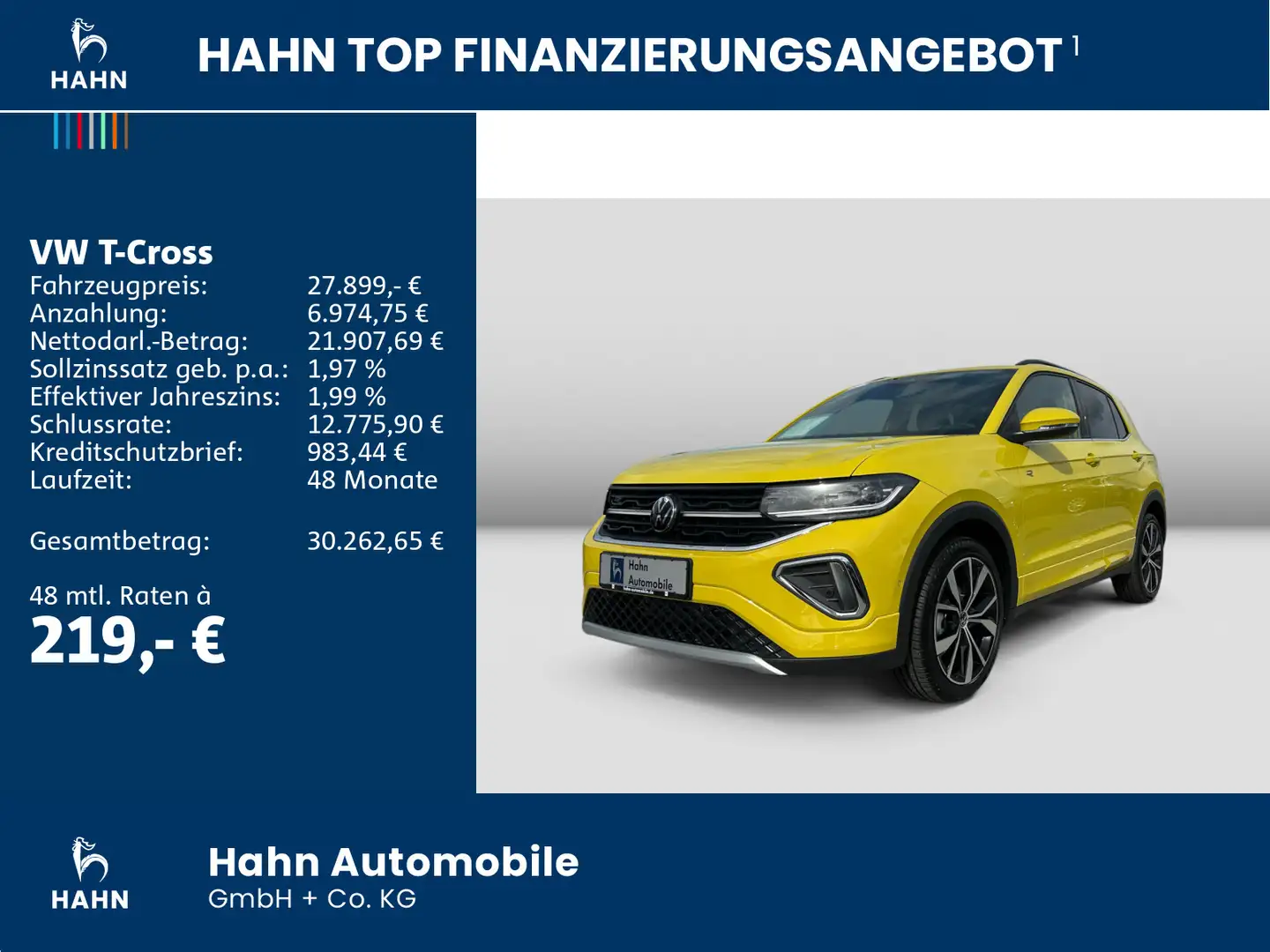 Volkswagen T-Cross 1.5TSI R-Line ACC Cam IQ.Light Navi-Vorb Gelb - 2