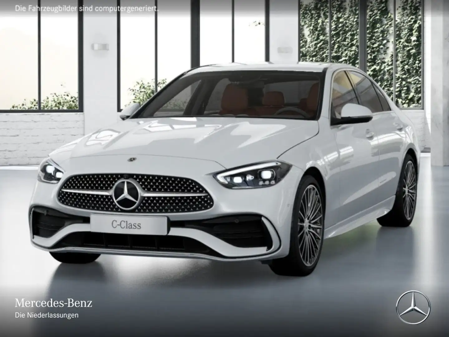 Mercedes-Benz C 300 d 4M AMG+360+AHK+BURMESTER+19"+TOTW+KEYLESS Weiß - 2