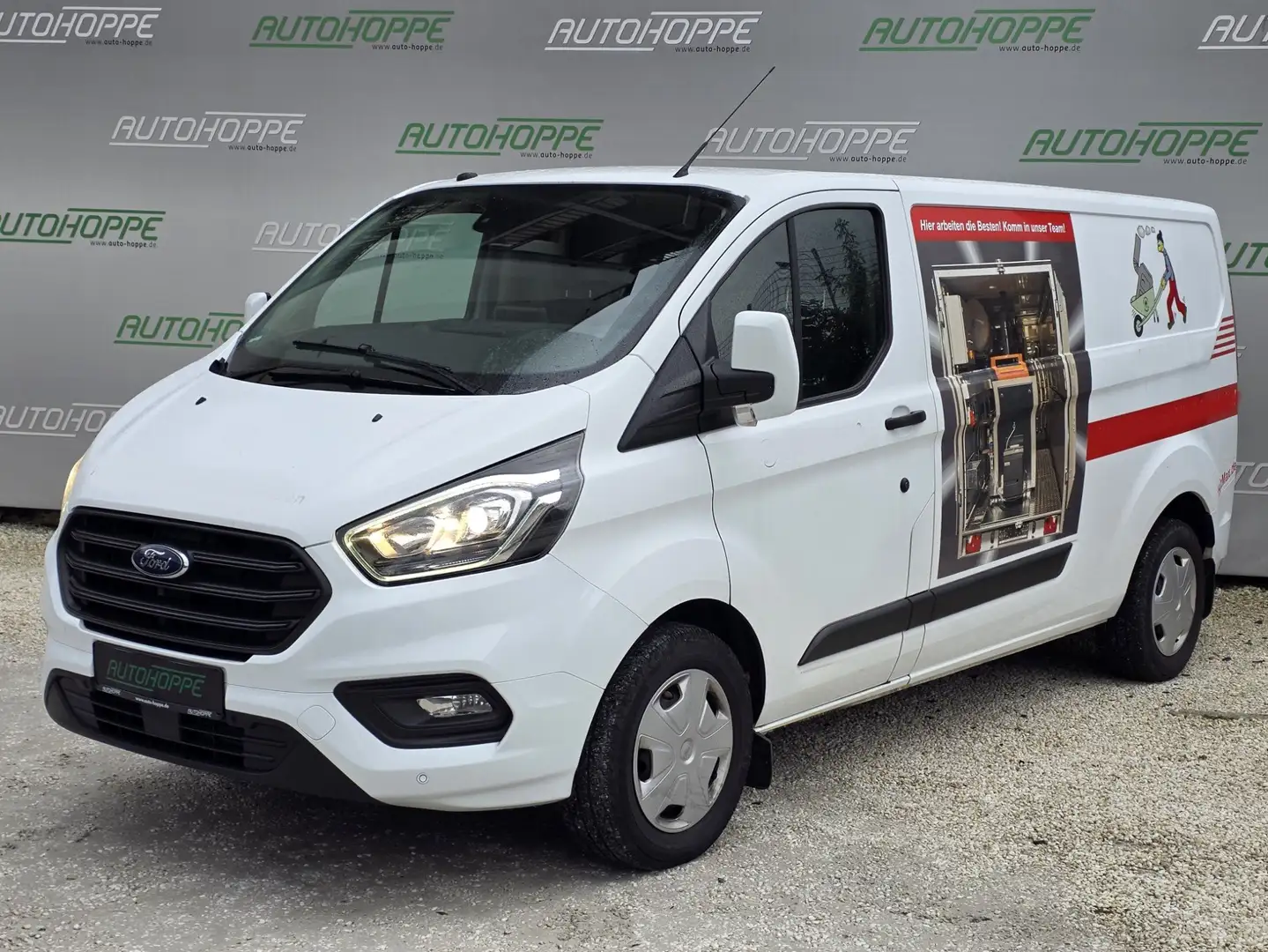 Ford Transit Custom 320 L2 Trend, AHK, Kamera , SHZ, Sortimo, 8Rädr Weiß - 1