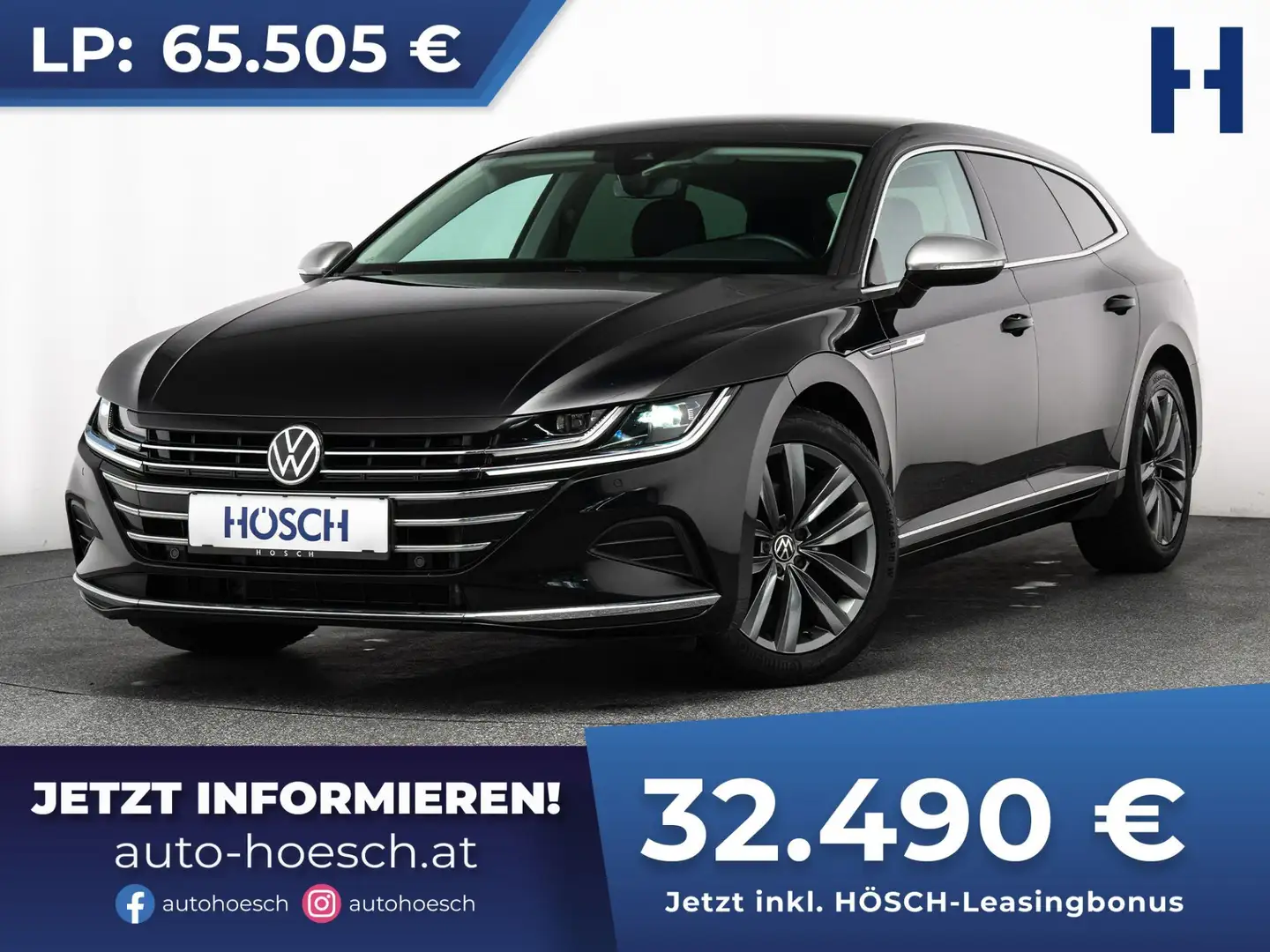 Volkswagen Arteon SB TDI Elegance AHK MASSAGE R-KAM -50% Schwarz - 1