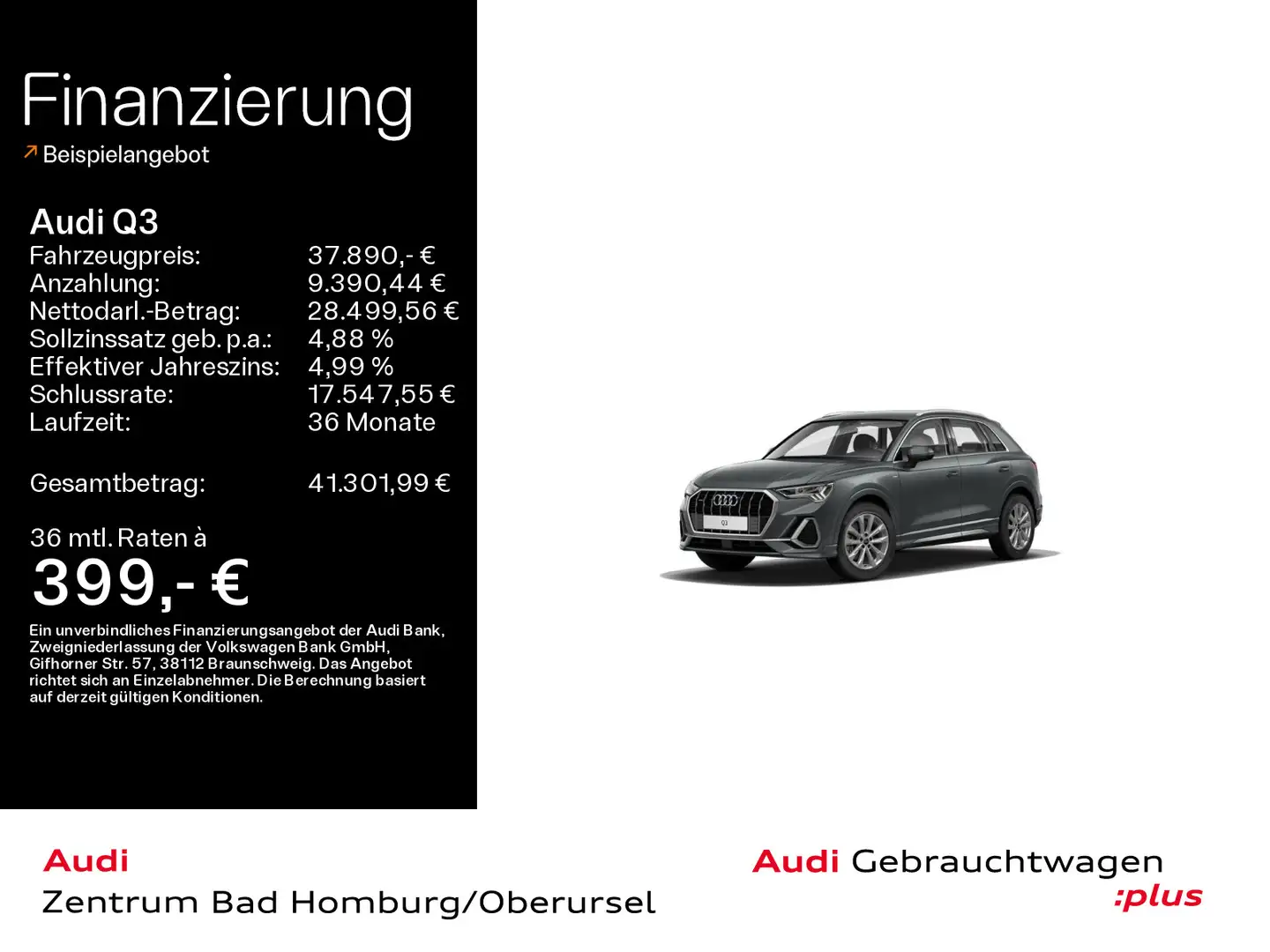 Audi Q3 S line 45 TFSI quattro*Navi*virtual cockpit*S Grau - 1