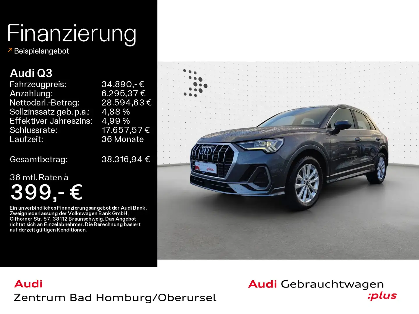 Audi Q3 S line 45 TFSI quattro*Navi*virtual cockpit*S Grau - 1