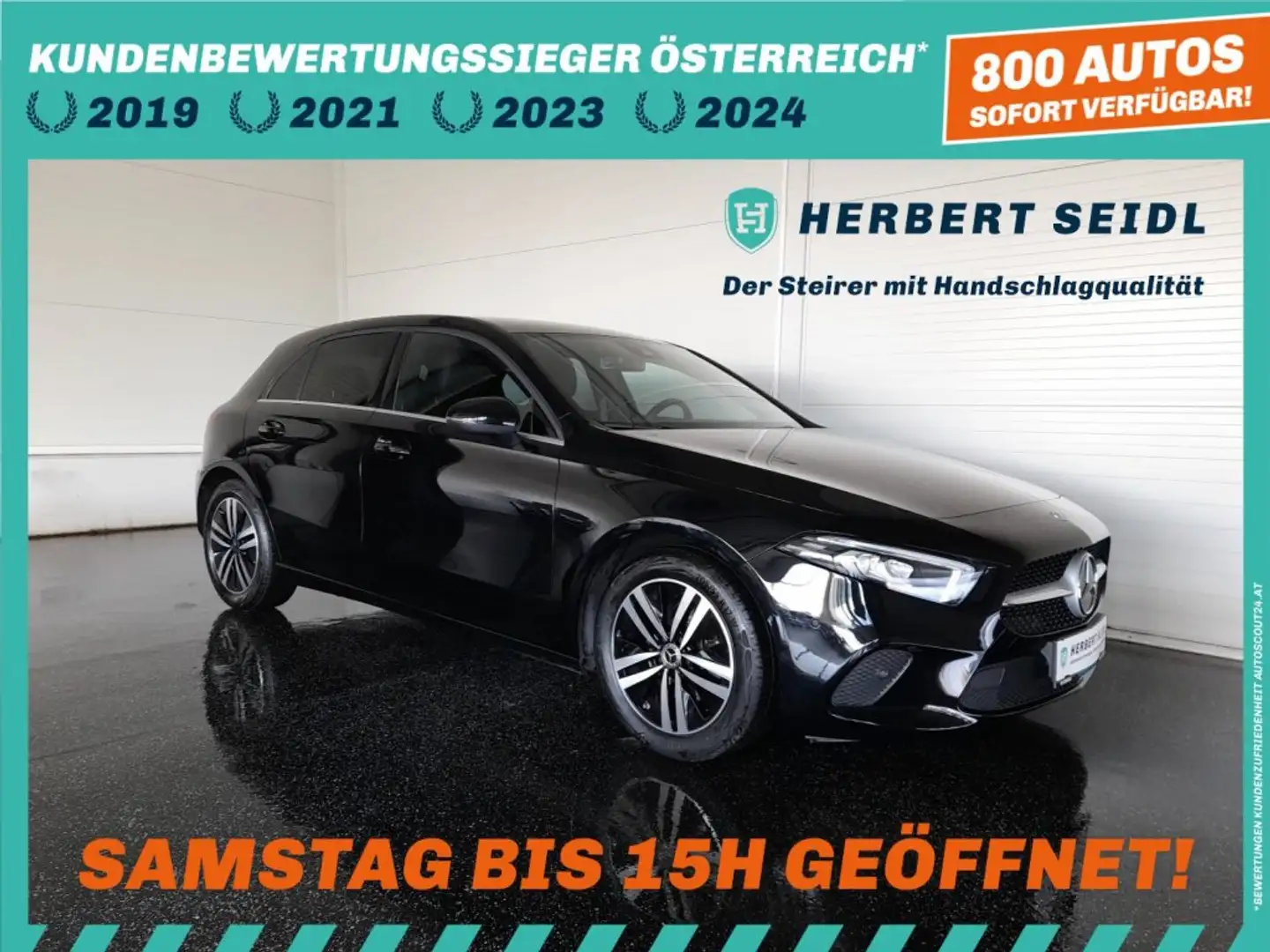 Mercedes-Benz A 180 d Aut *VOLL LED + FLA / NAVI / VIRTUELL / KAMERA / KOMFOR-MASSAGE-SITZ / 2 ZONEN KLIMAAUT.* Schwarz - 1